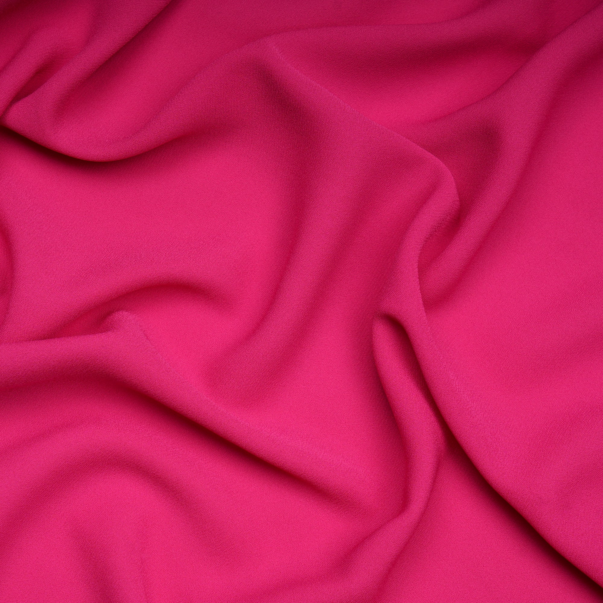 Hot Pink Solid Dyed Imported Royal Georgette Fabric (60" Width)