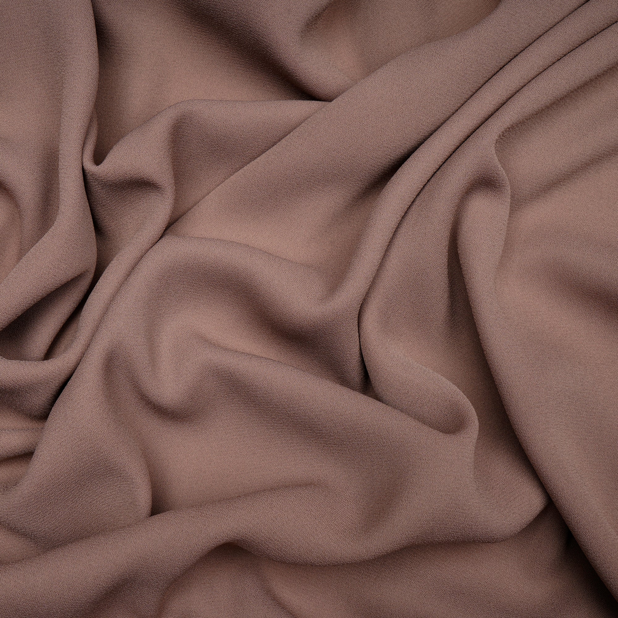 Nougat Solid Dyed Imported Royal Georgette Fabric (60" Width)