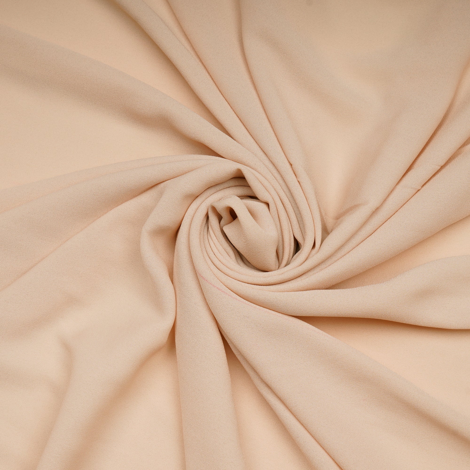 Cream Solid Dyed Imported Royal Georgette Fabric (60" Width)