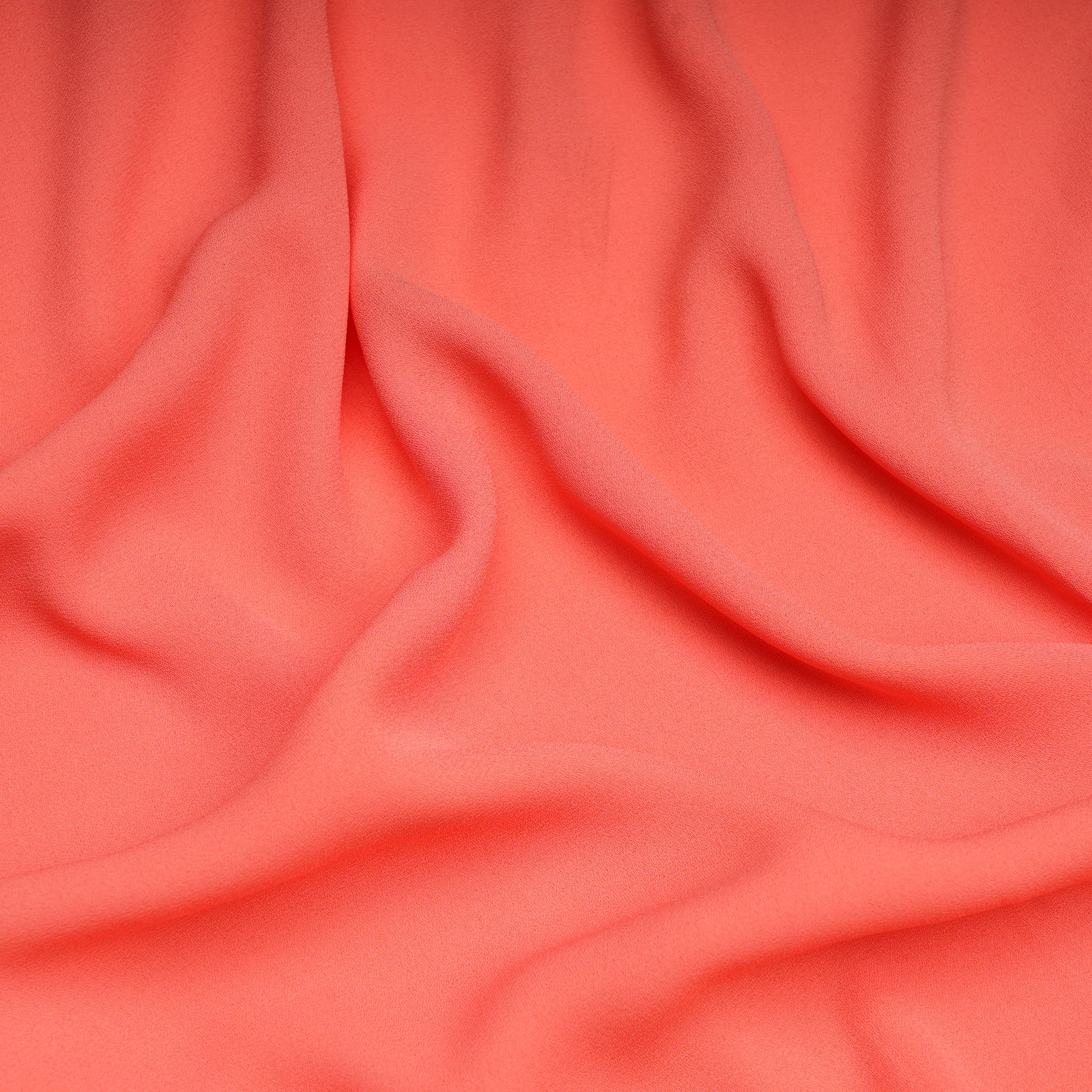 Peach Echo Solid Dyed Imported Royal Georgette Fabric (60" Width)