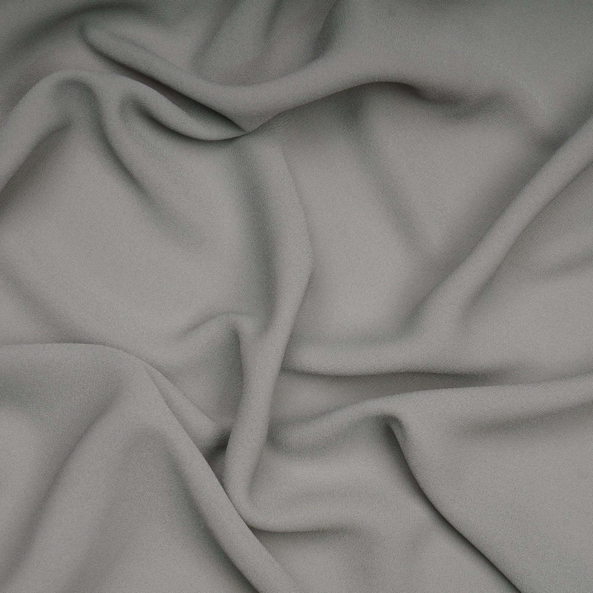 Light Grey Solid Dyed Imported Royal Georgette Fabric (60" Width)