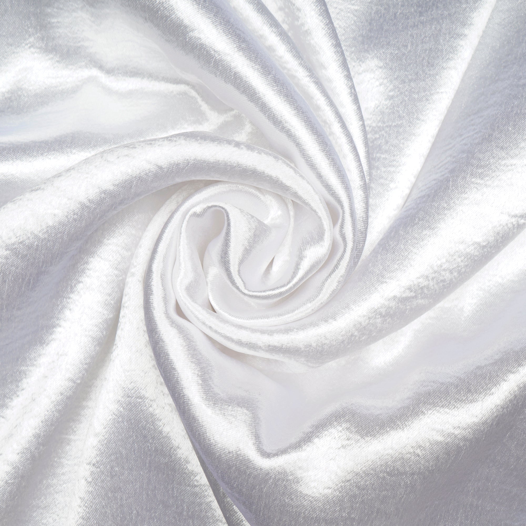 White Solid Dyed Imported Lido Satin Fabric (60" Width)