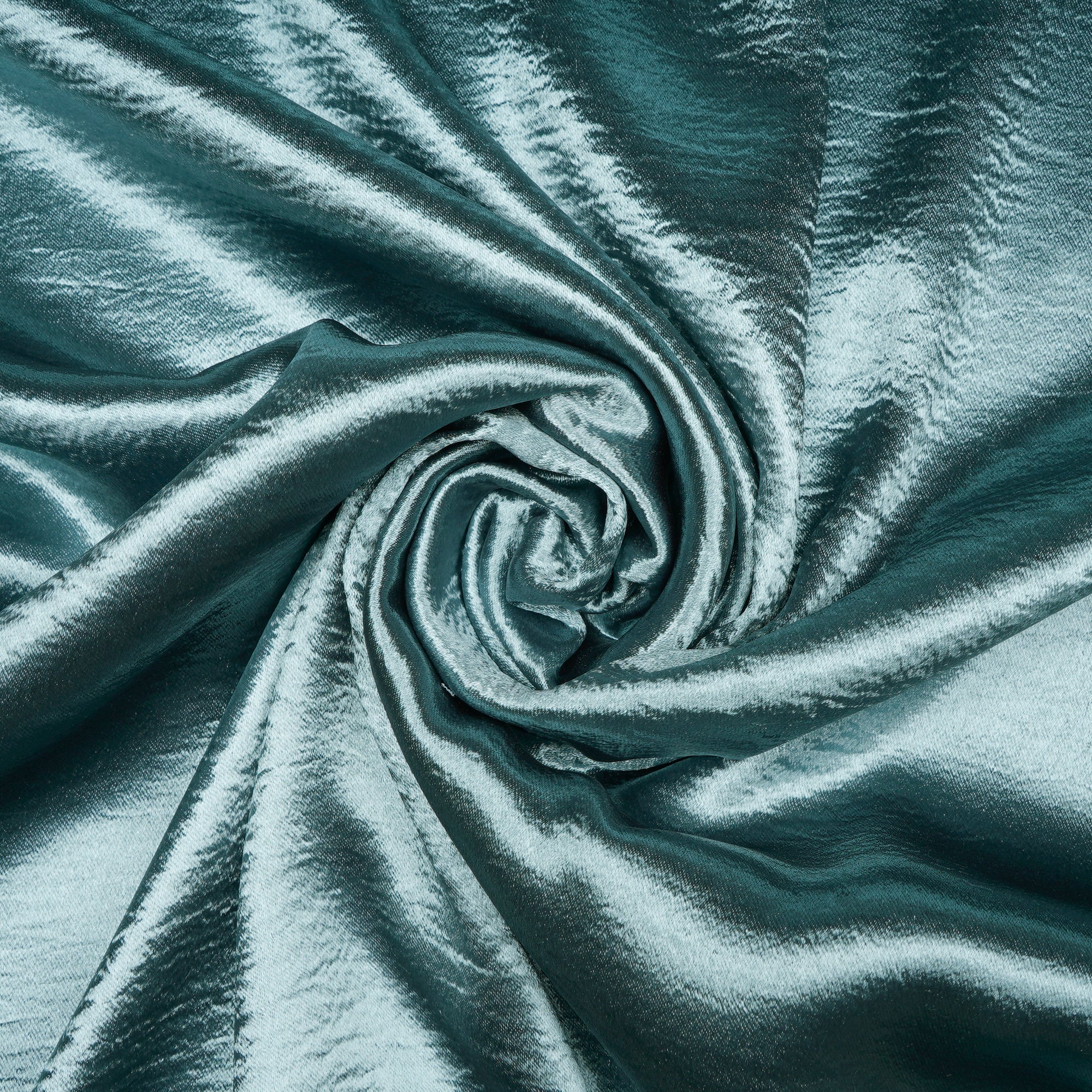 Mineral Blue Solid Dyed Imported Lido Satin Fabric (60" Width)