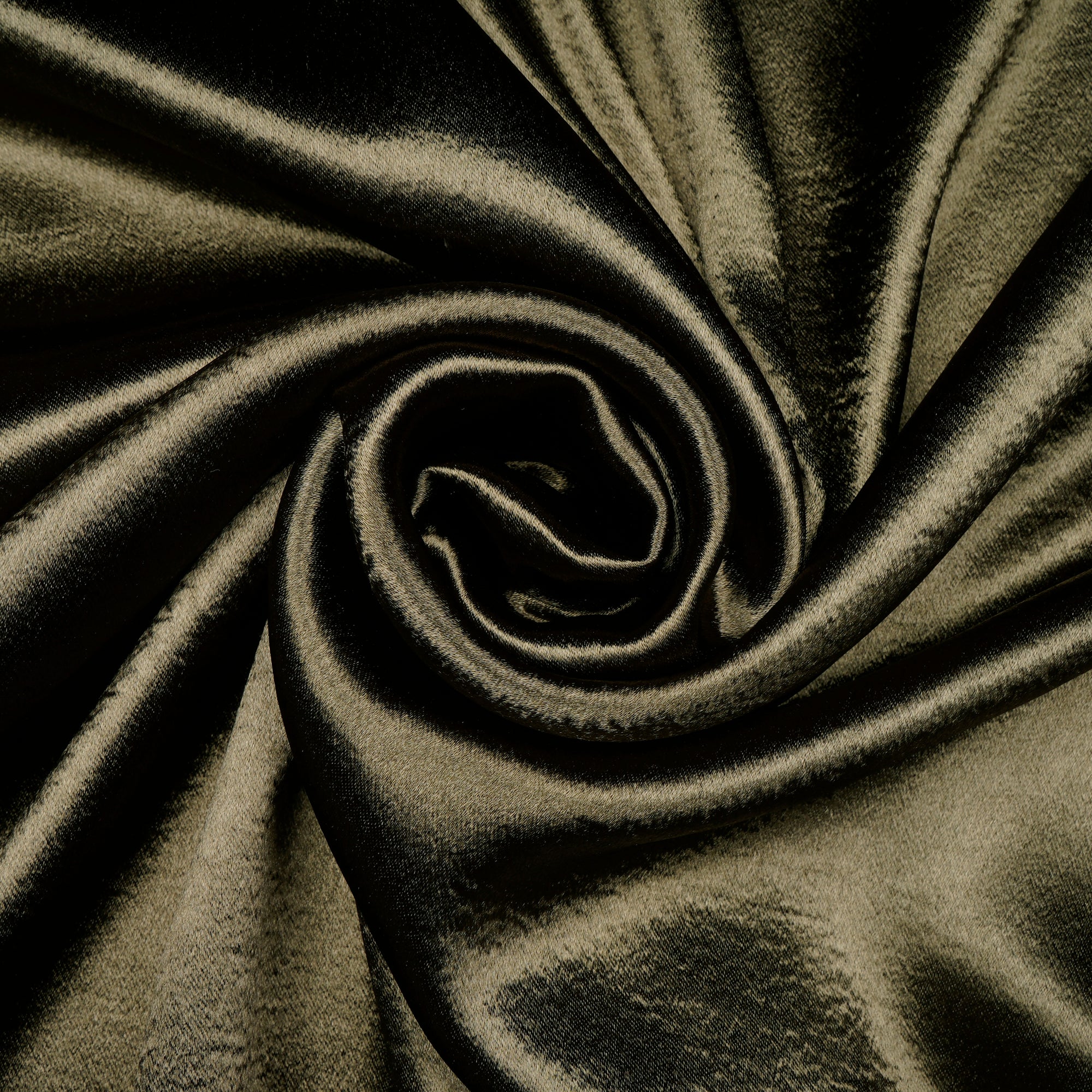 Olive Green Solid Dyed Imported Lido Satin Fabric (60" Width)