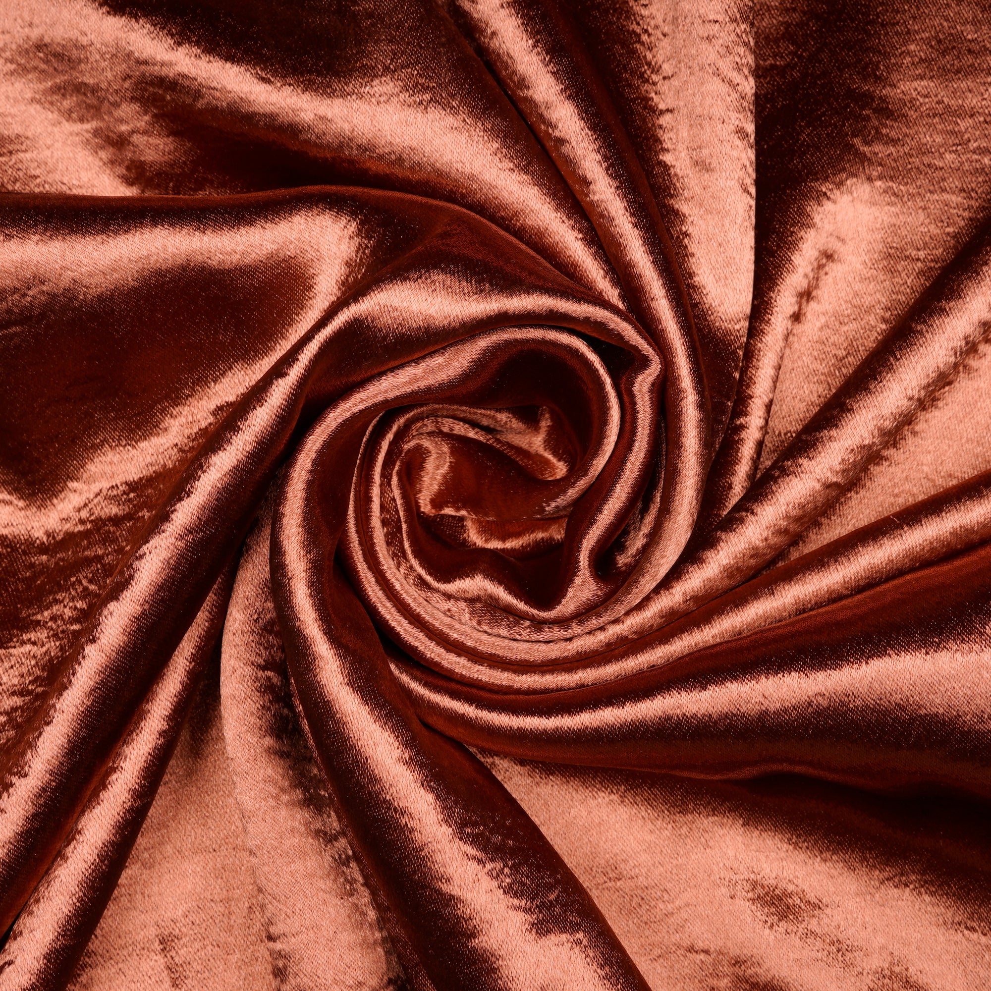 Baked Clay Solid Dyed Imported Lido Satin Fabric (60" Width)