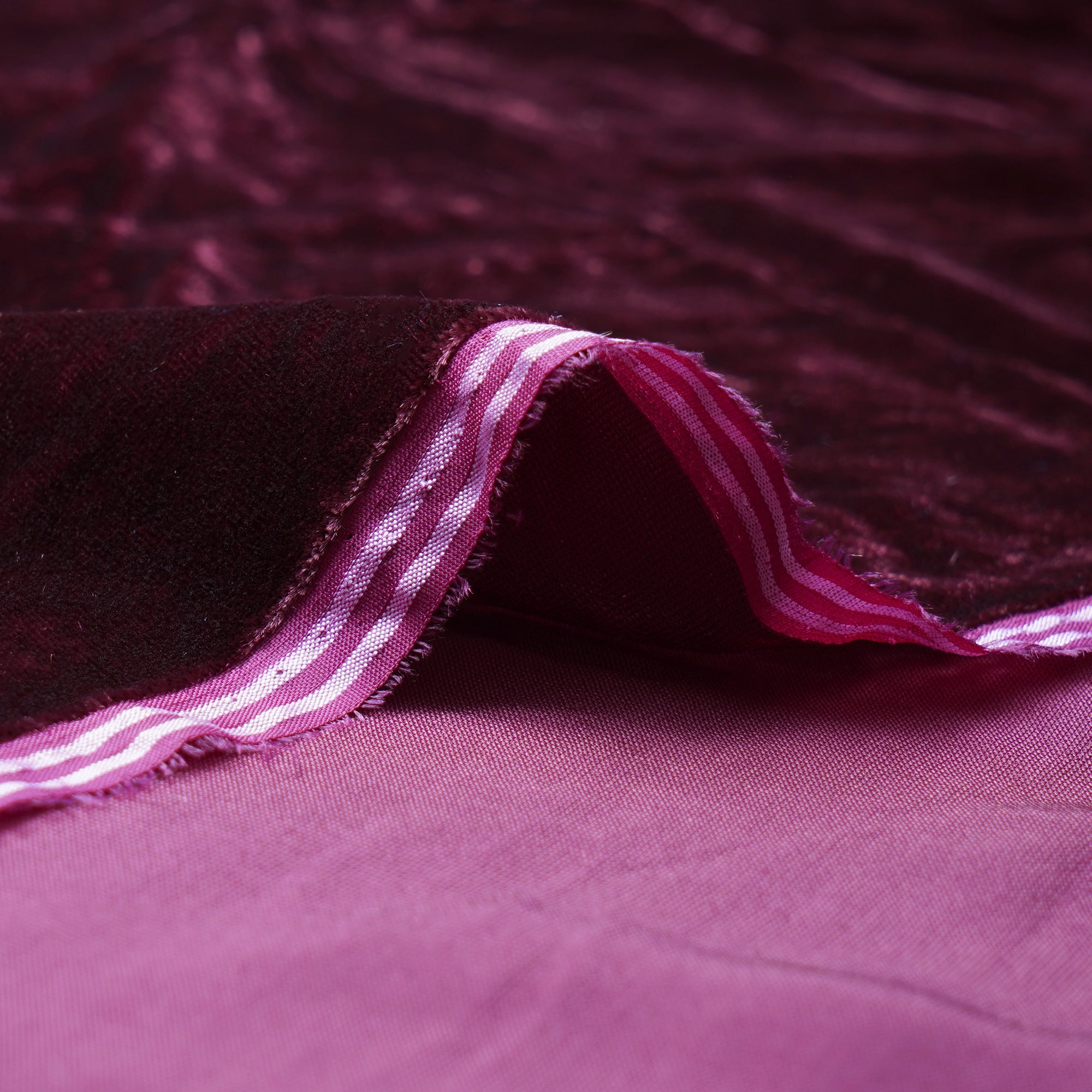 Maroon Imported Silk Velvet Fabric