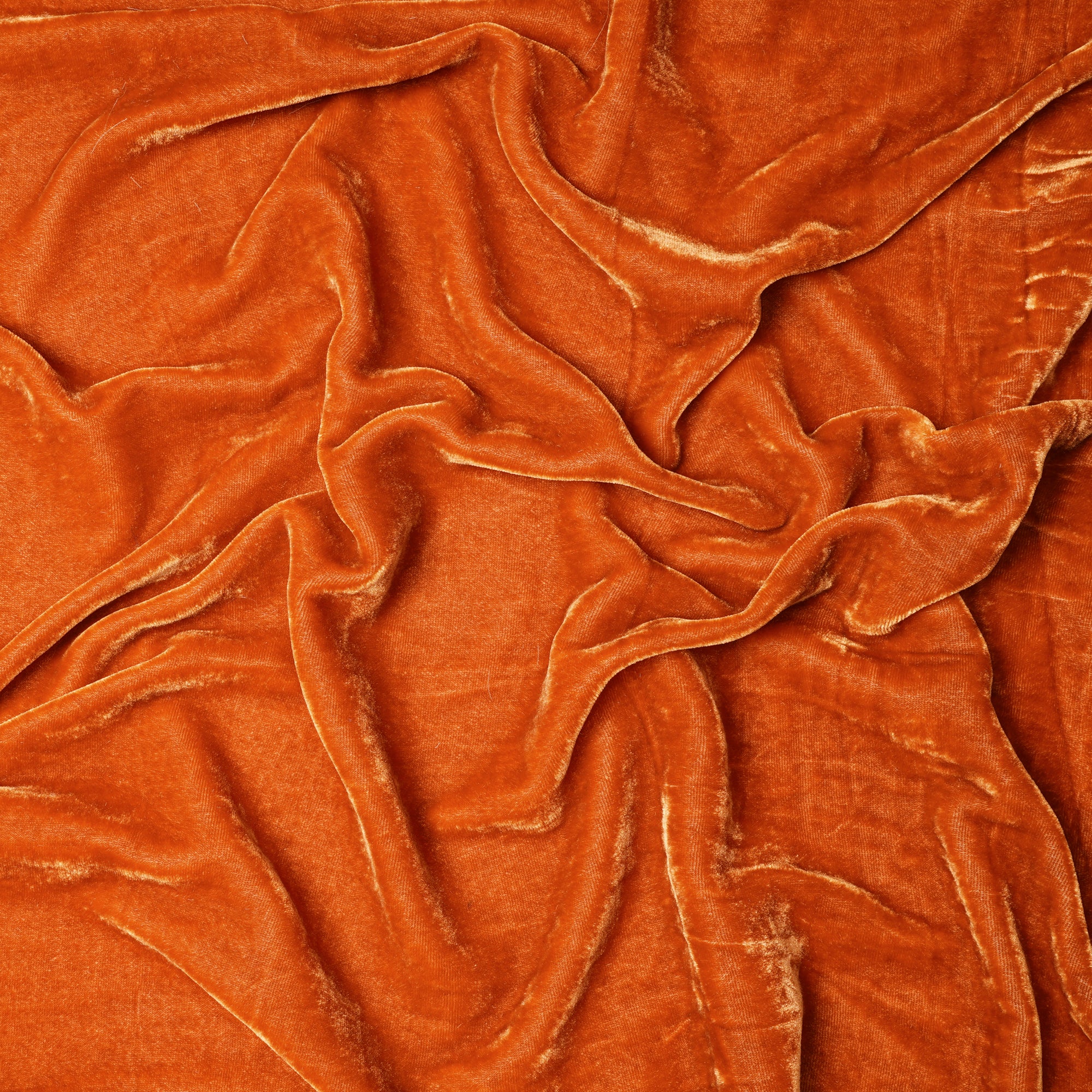 Peach Caramel Imported Silk Velvet Fabric