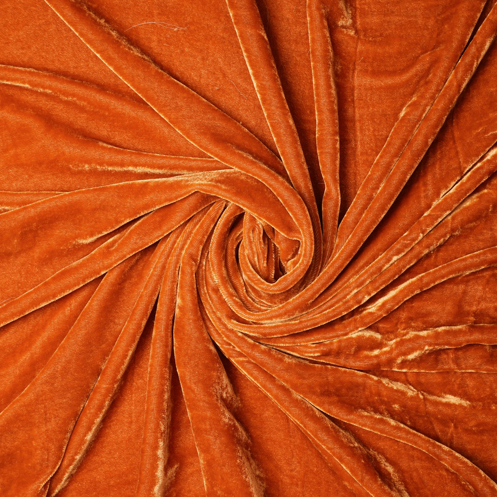 Peach Caramel Imported Silk Velvet Fabric