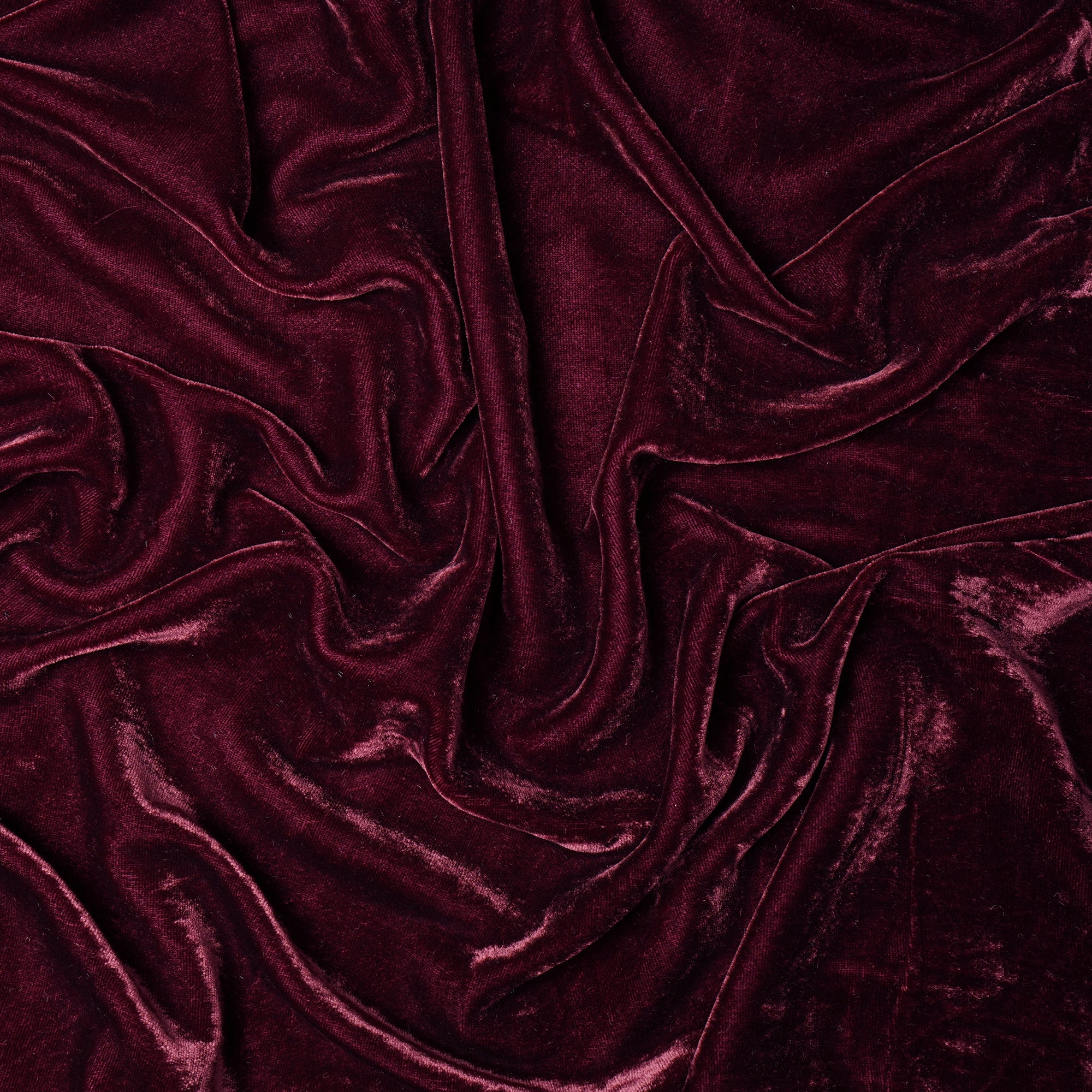 Cabernet Imported Silk Velvet Fabric