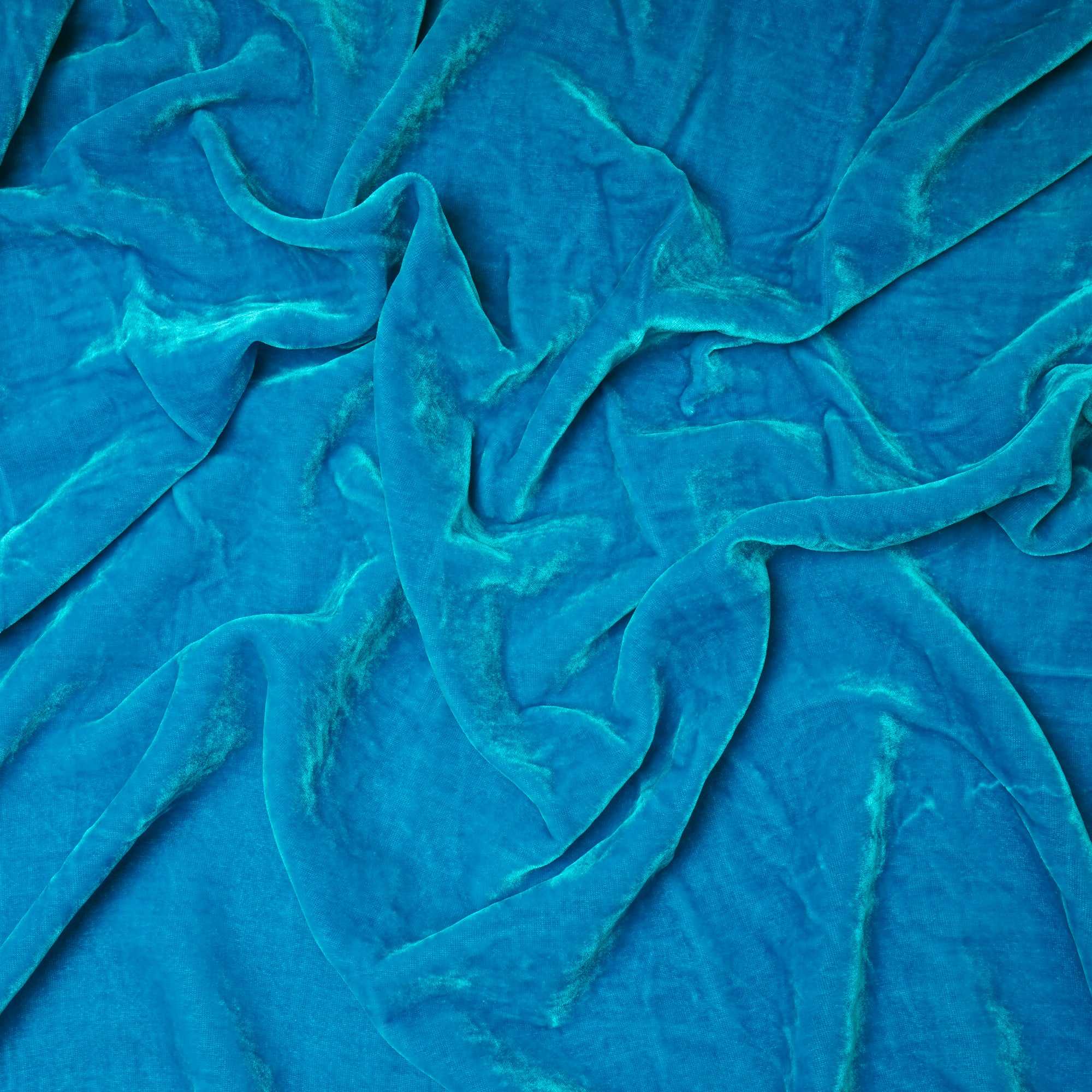 Hawaiian Ocean Imported Silk Velvet Fabric