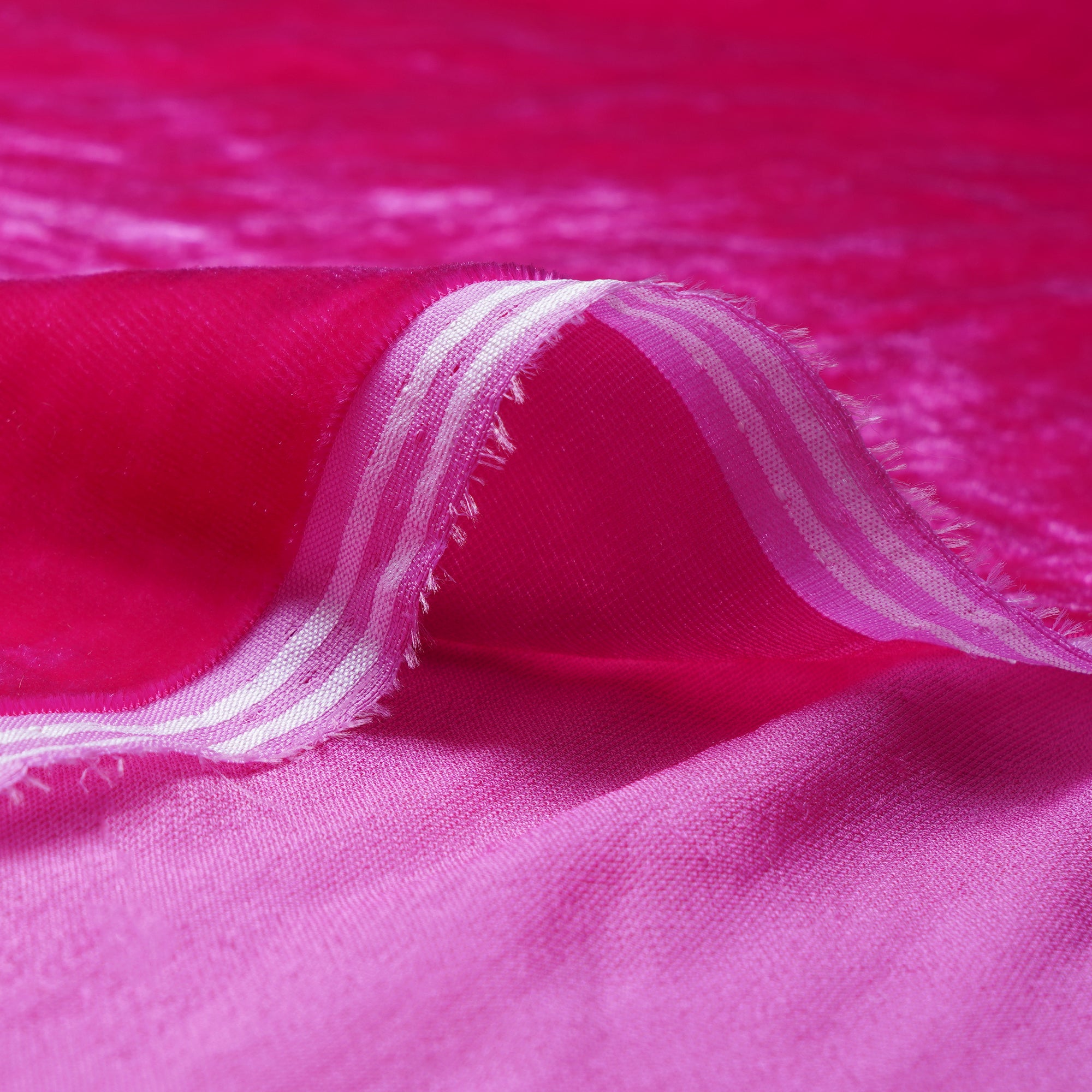 Fuchsia Pink Imported Silk Velvet Fabric