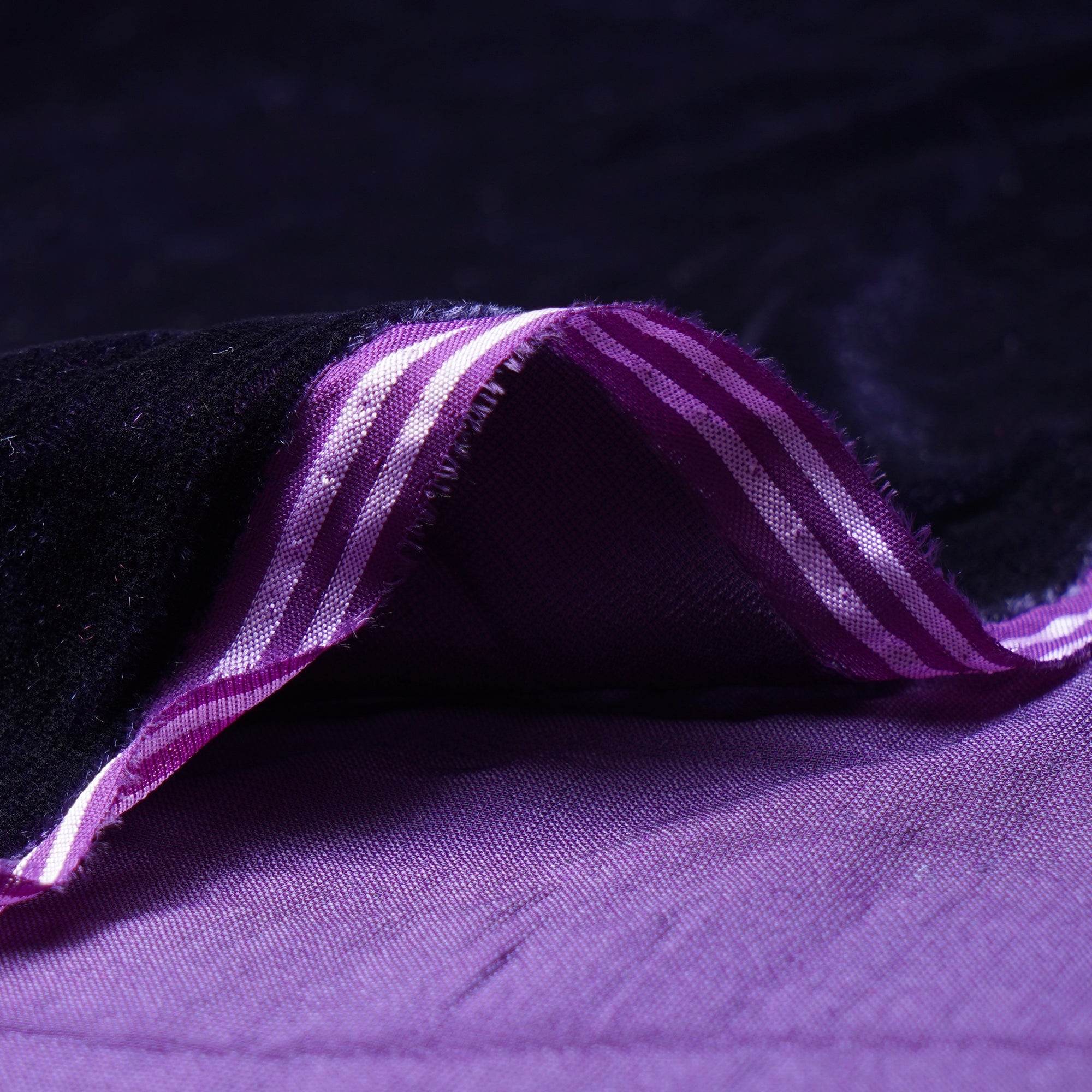 Dark Purple Nectar Imported Silk Velvet Fabric