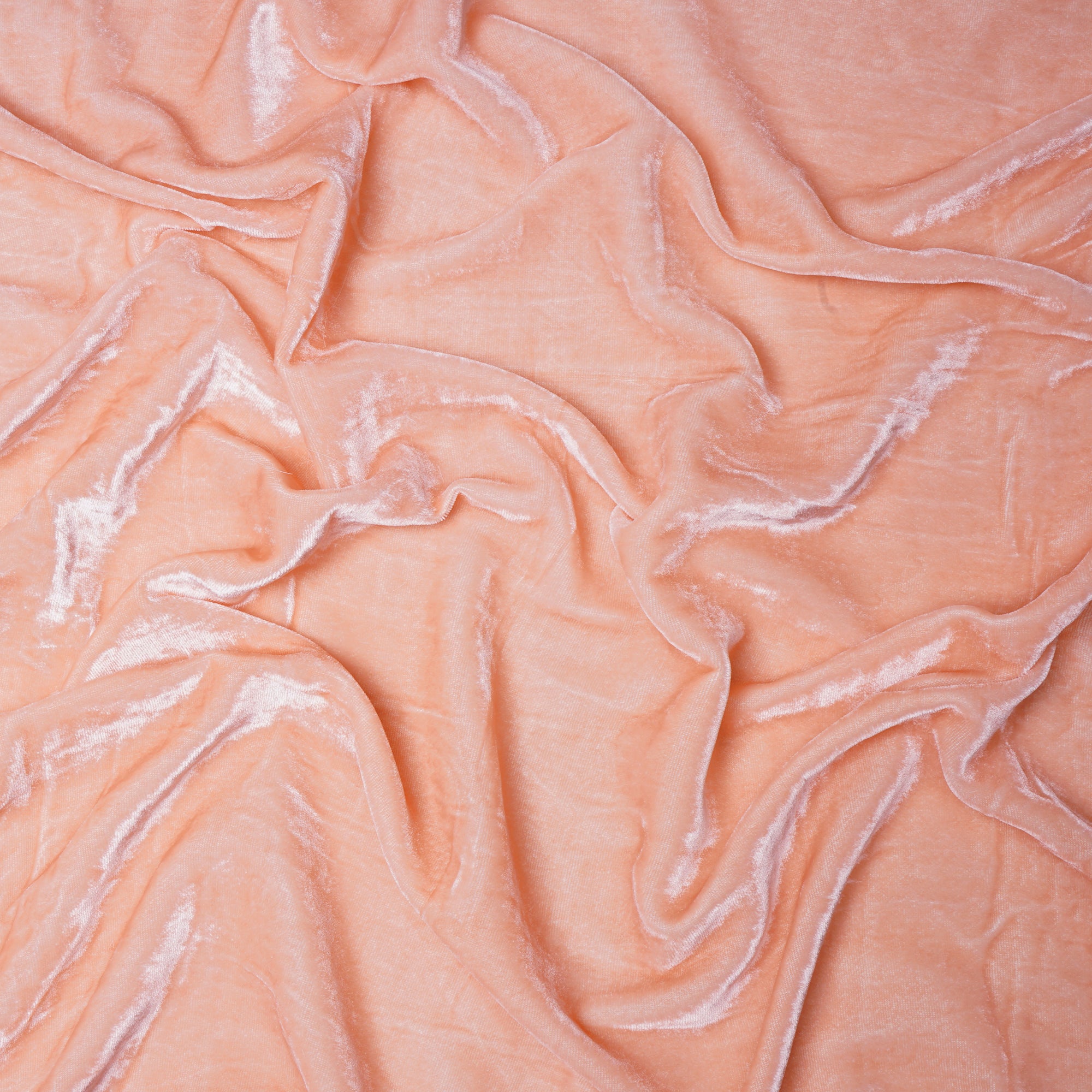 Peach Nectar Imported Silk Velvet Fabric