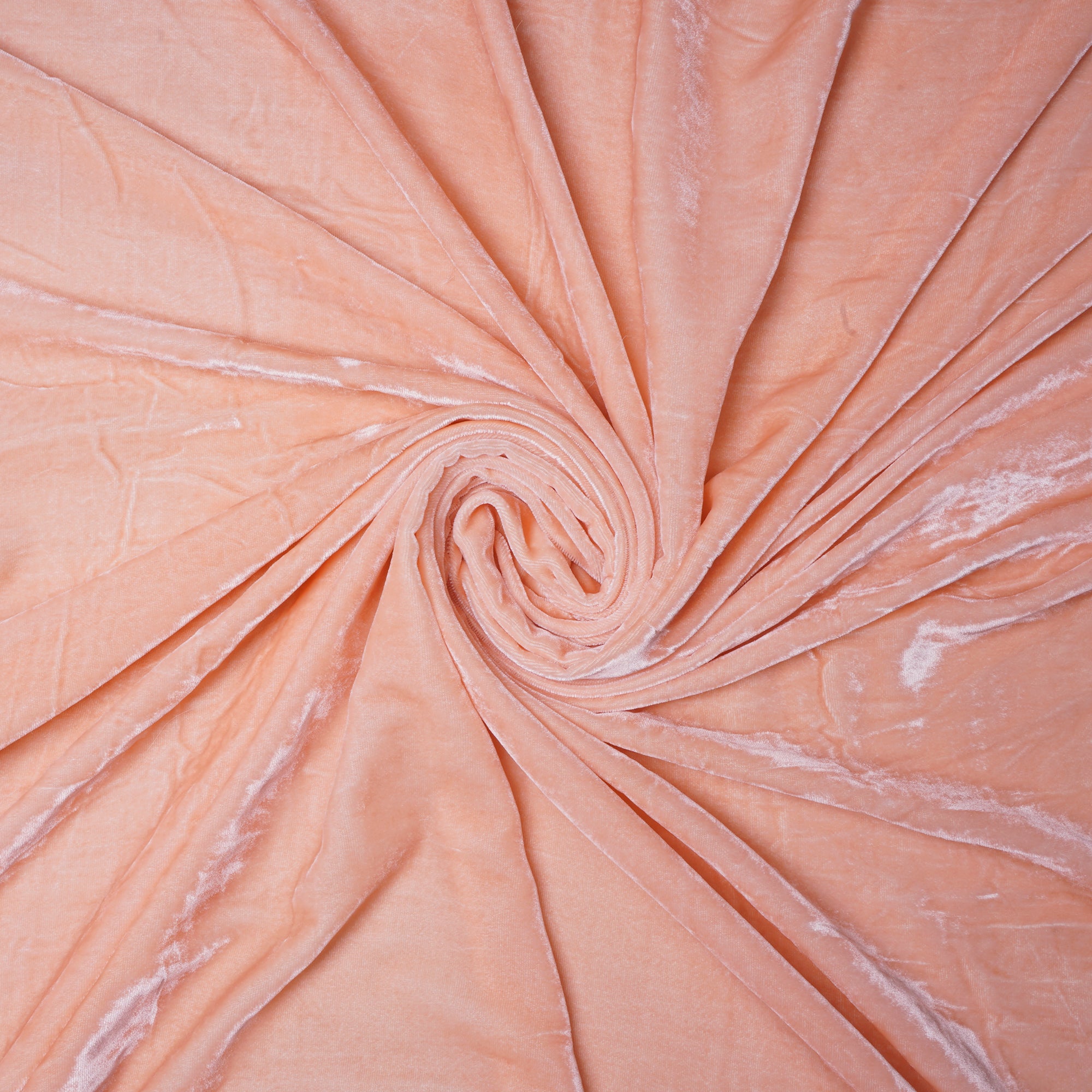 Peach Nectar Imported Silk Velvet Fabric