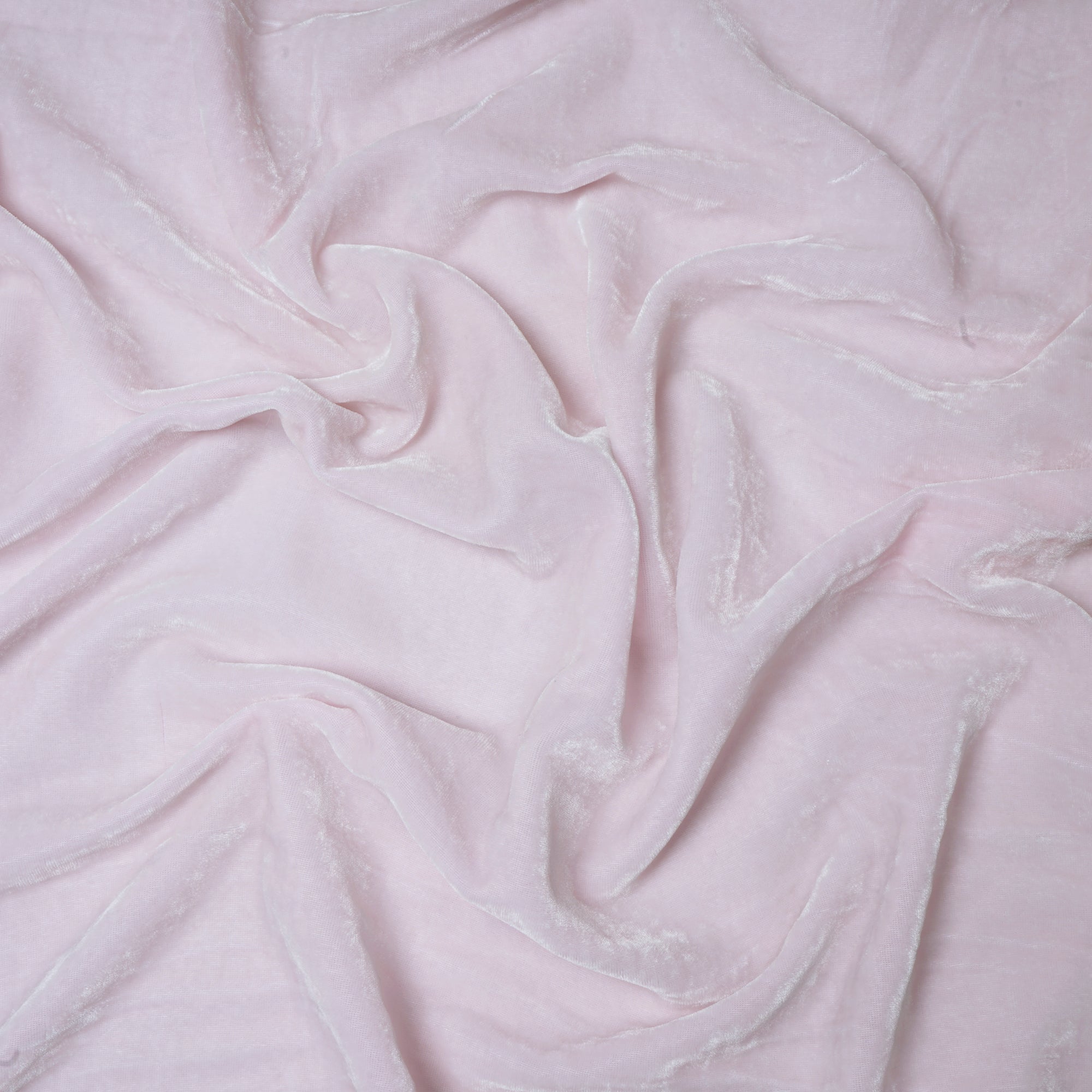 Baby Pink Imported Silk Velvet Fabric