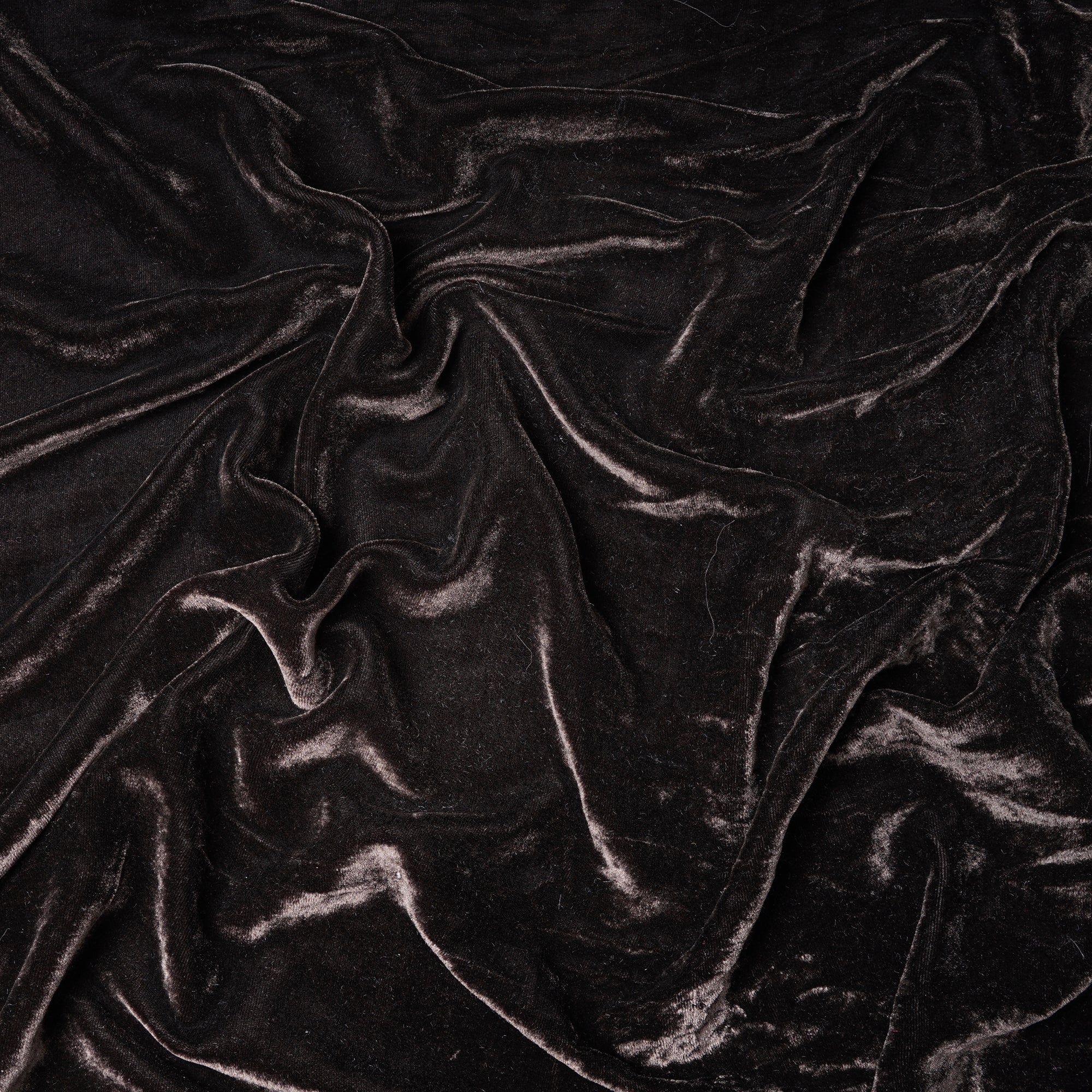 Licorice Imported Silk Velvet Fabric