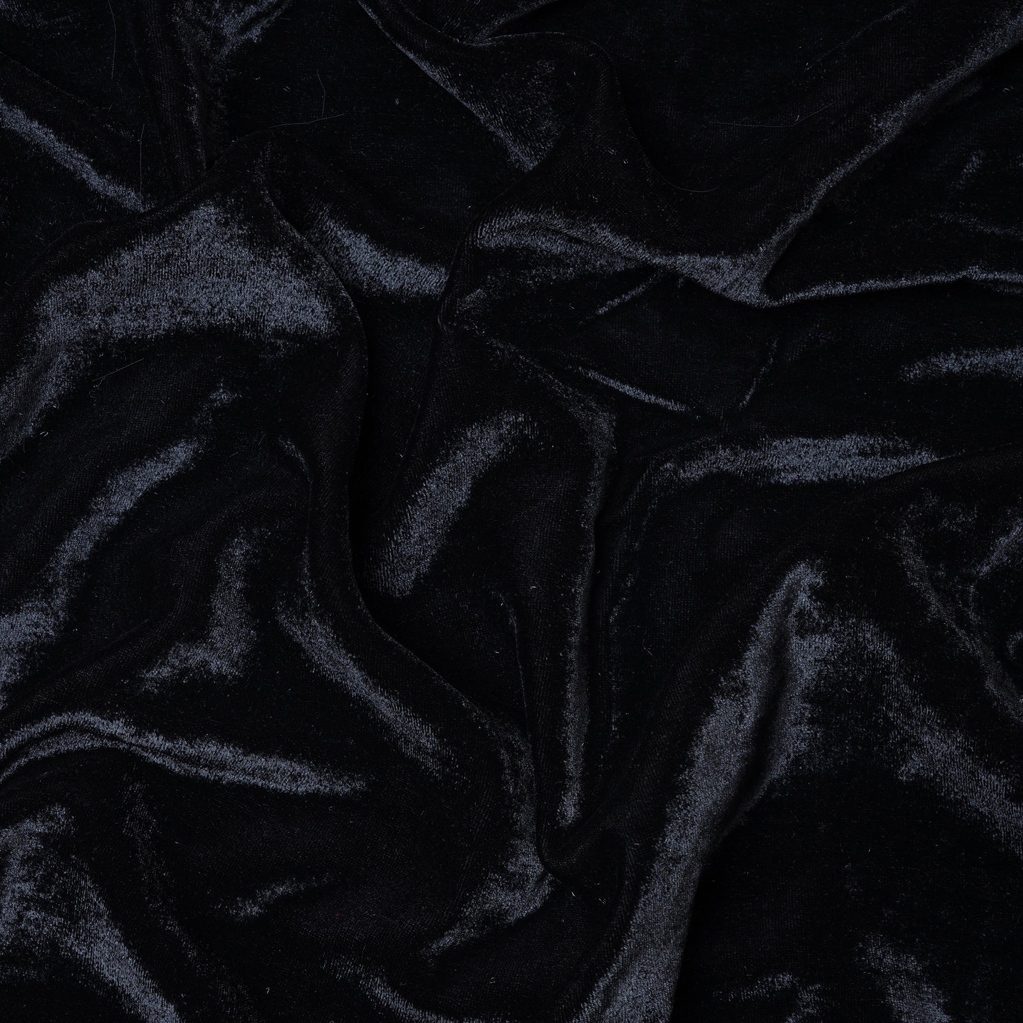 Black Imported Silk Velvet Fabric