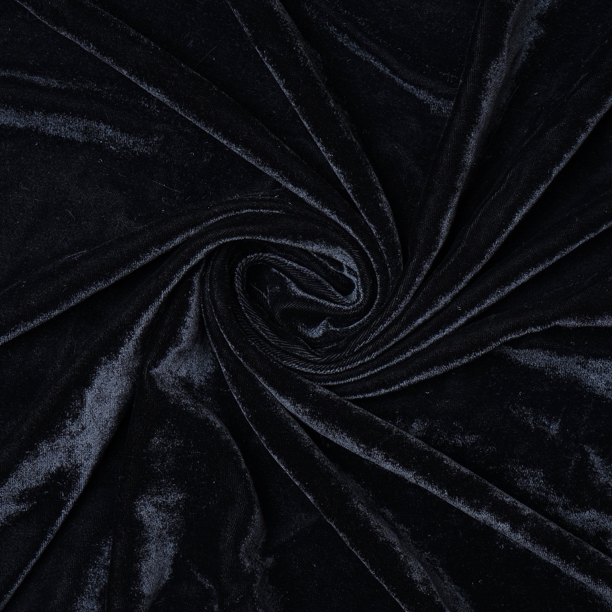 Black Imported Silk Velvet Fabric