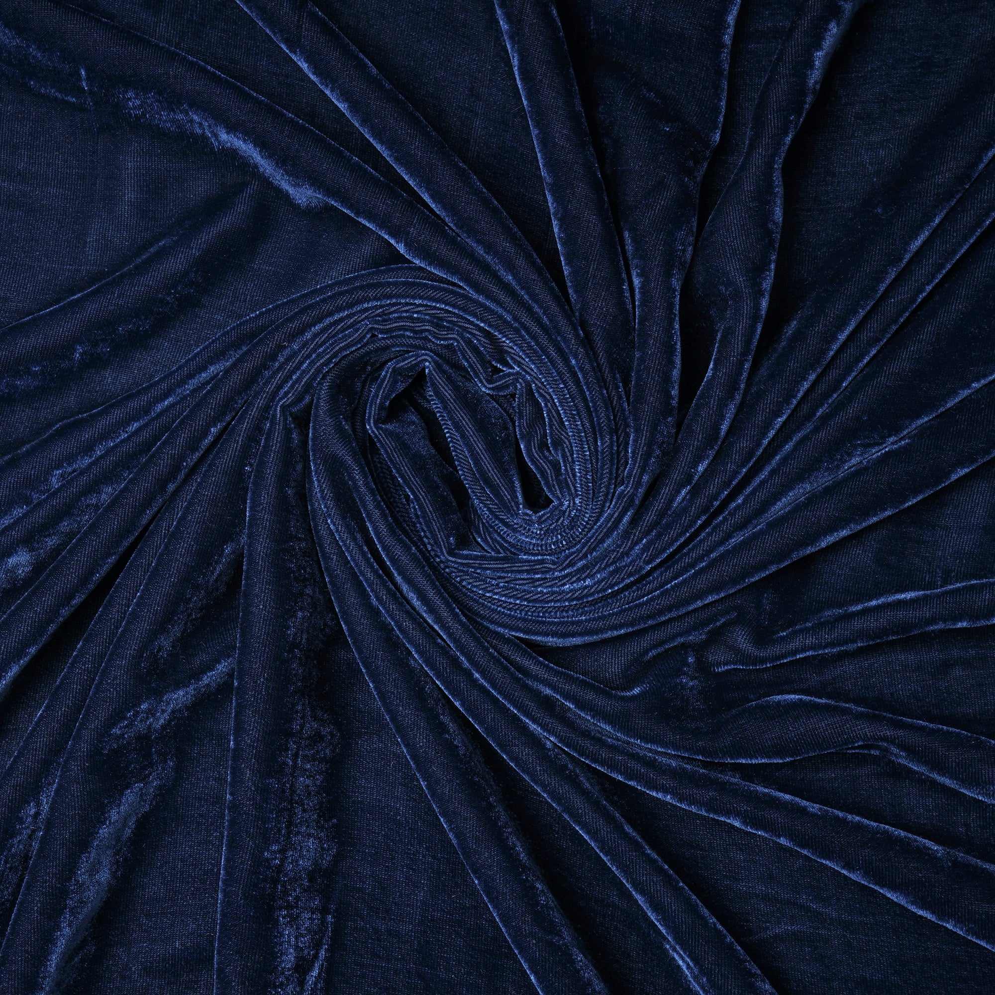 Deep Blue Imported Silk Velvet Fabric