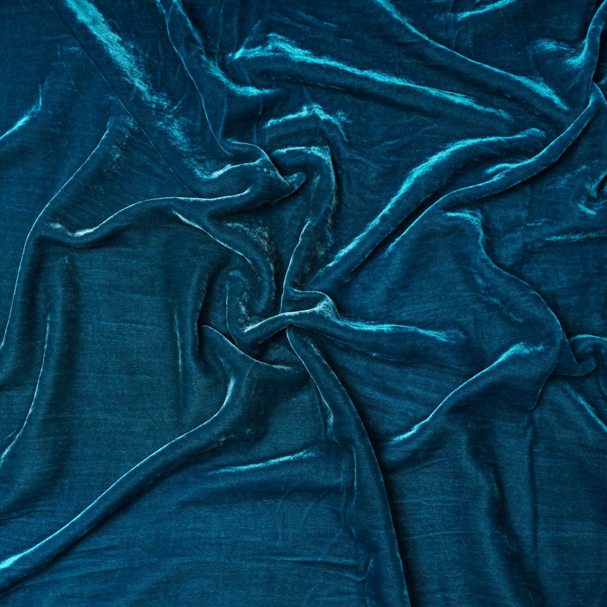 Fjord Blue Imported Silk Velvet Fabric