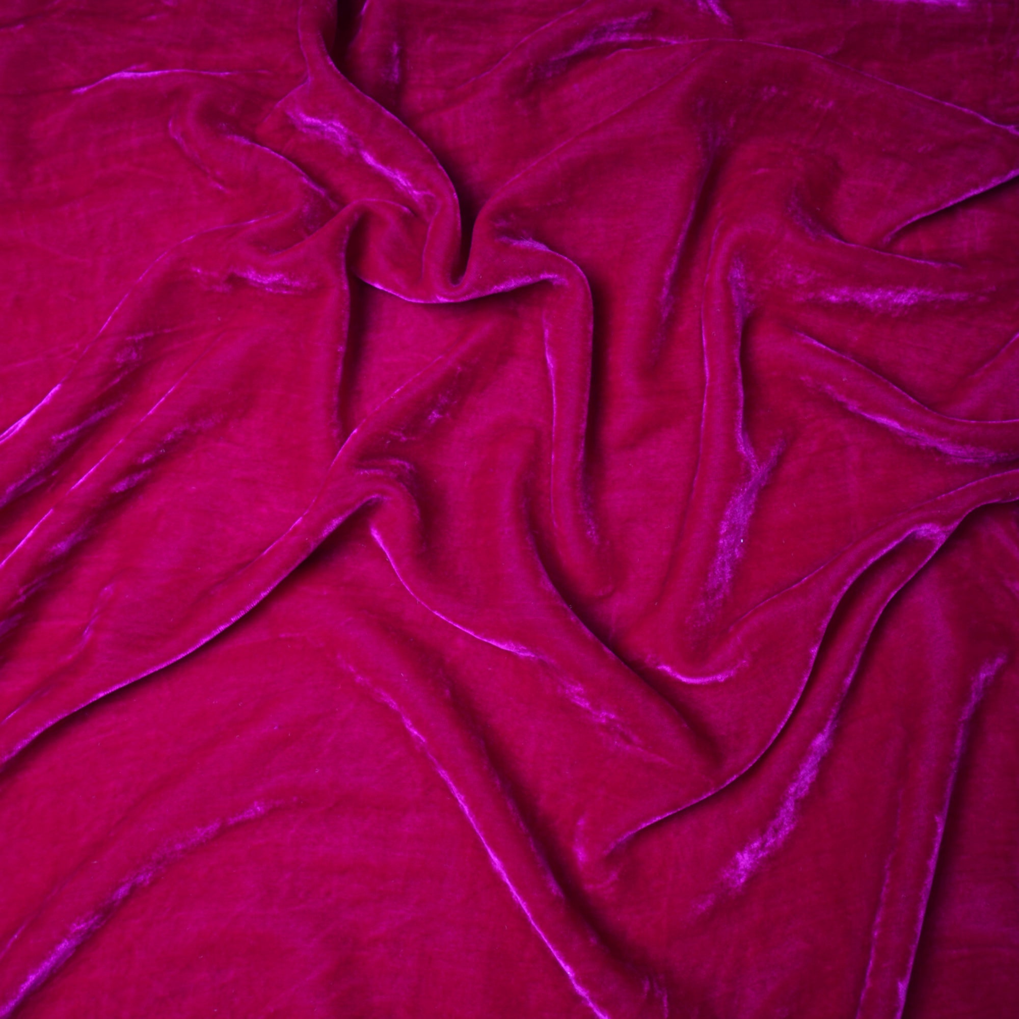 Rani Pink Imported Silk Velvet Fabric