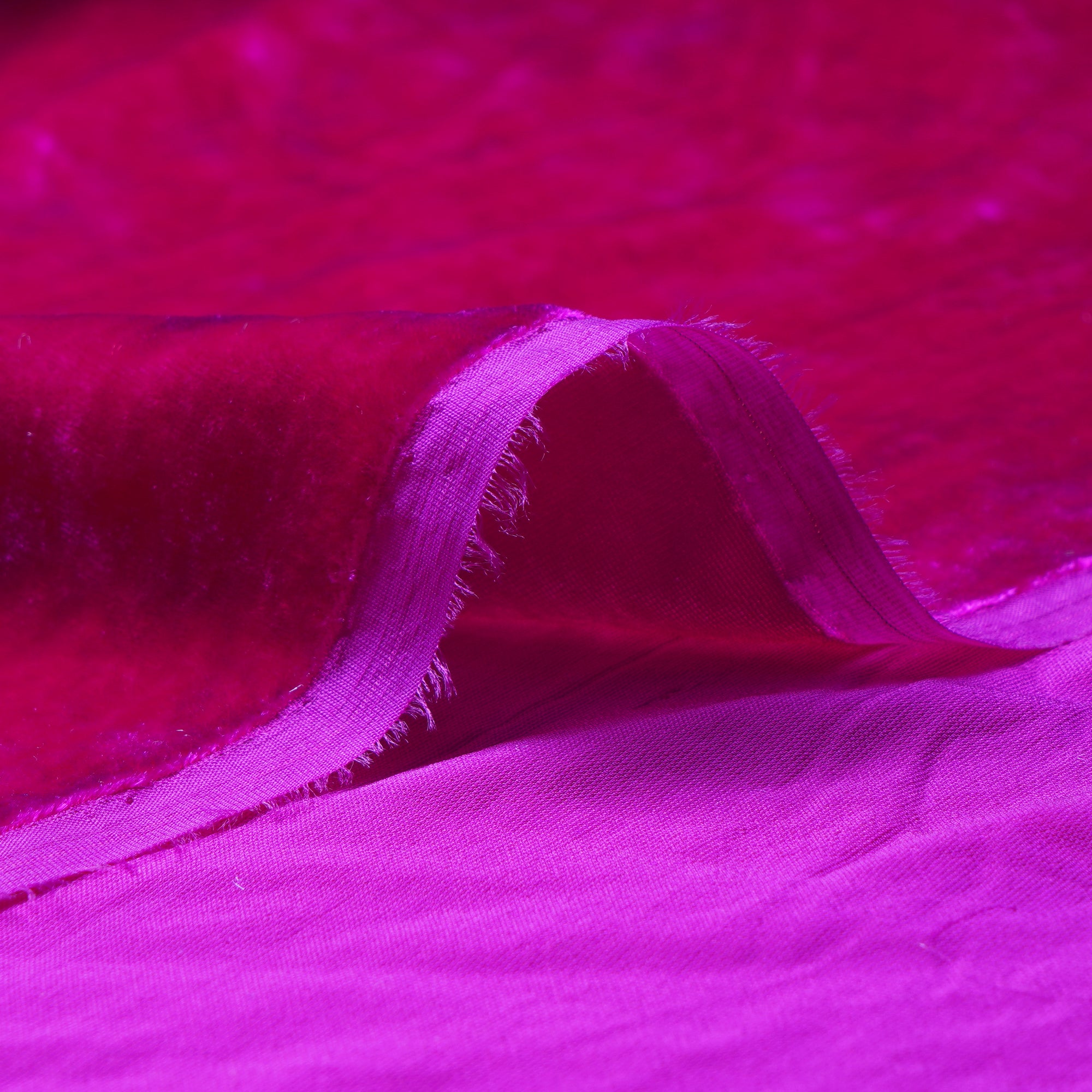 Rani Pink Imported Silk Velvet Fabric