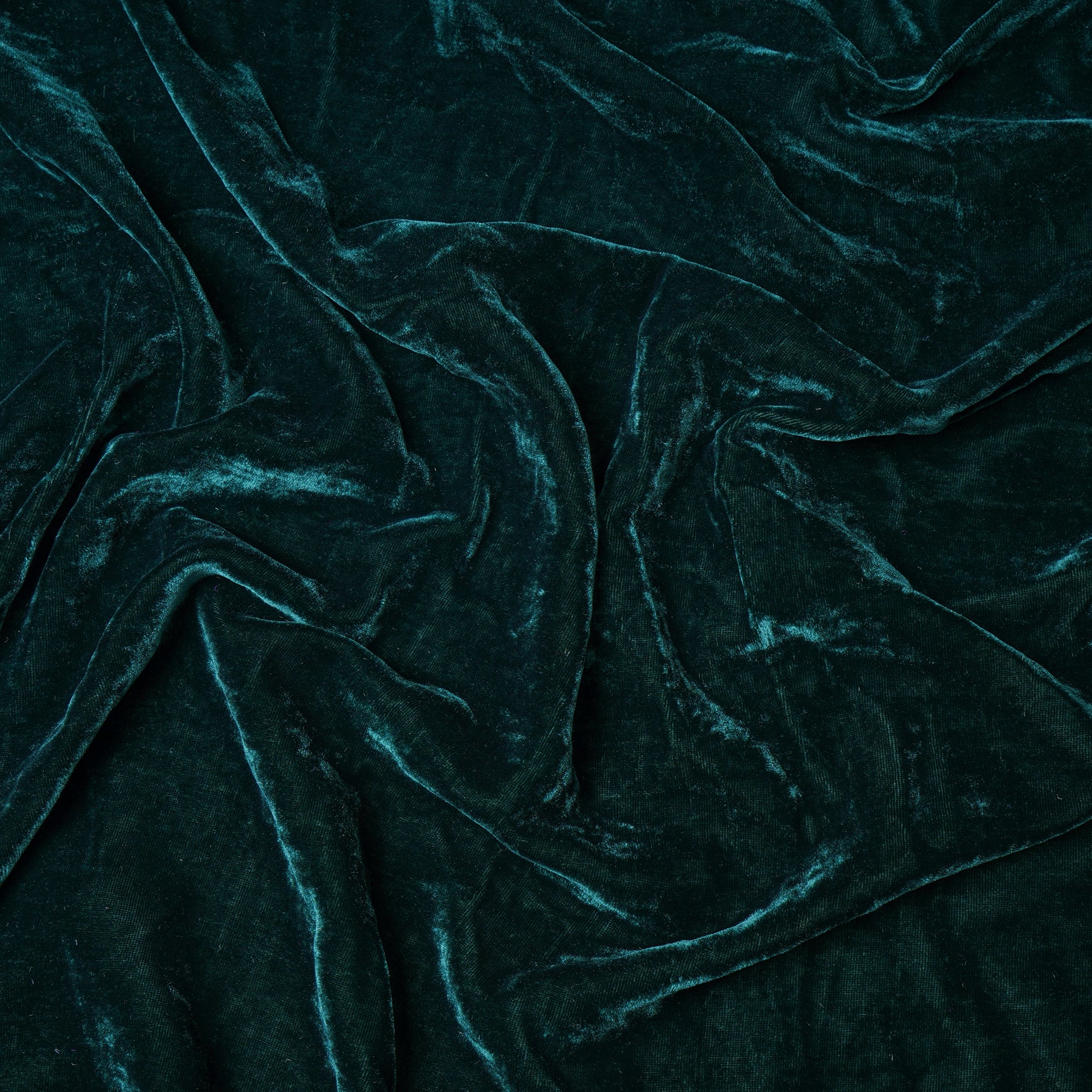 Dark Green Imported Silk Velvet Fabric