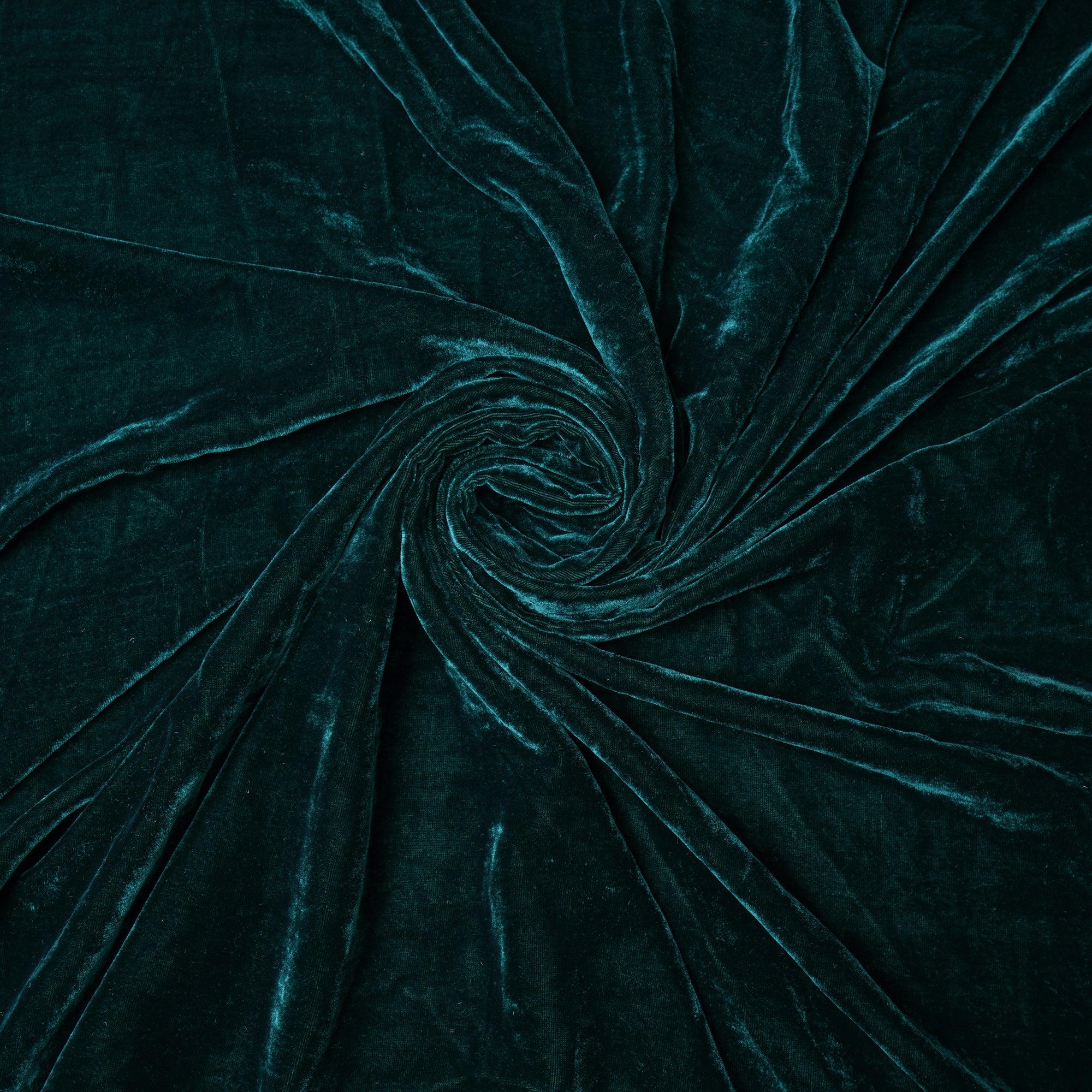 Dark Green Imported Silk Velvet Fabric