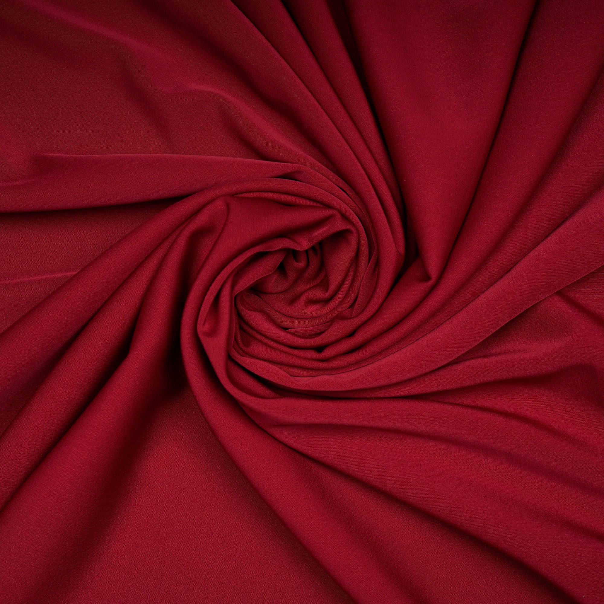 Dark Red Solid Dyed Imported Prada Crepe Fabric (60" Width)