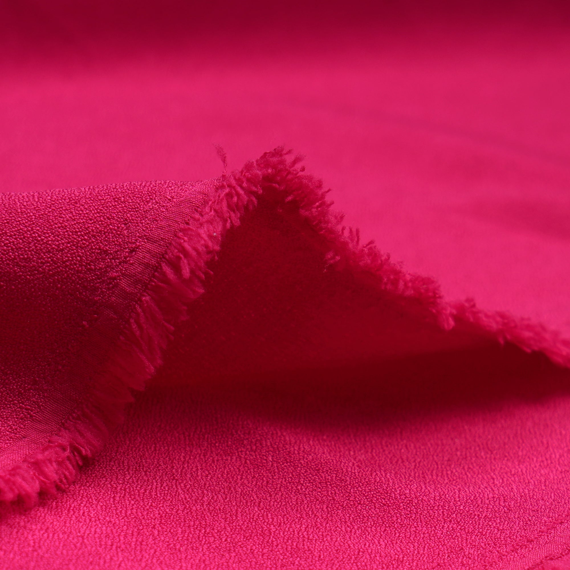 Hot Pink Solid Dyed Imported Moss Crepe Fabric (60" Width)