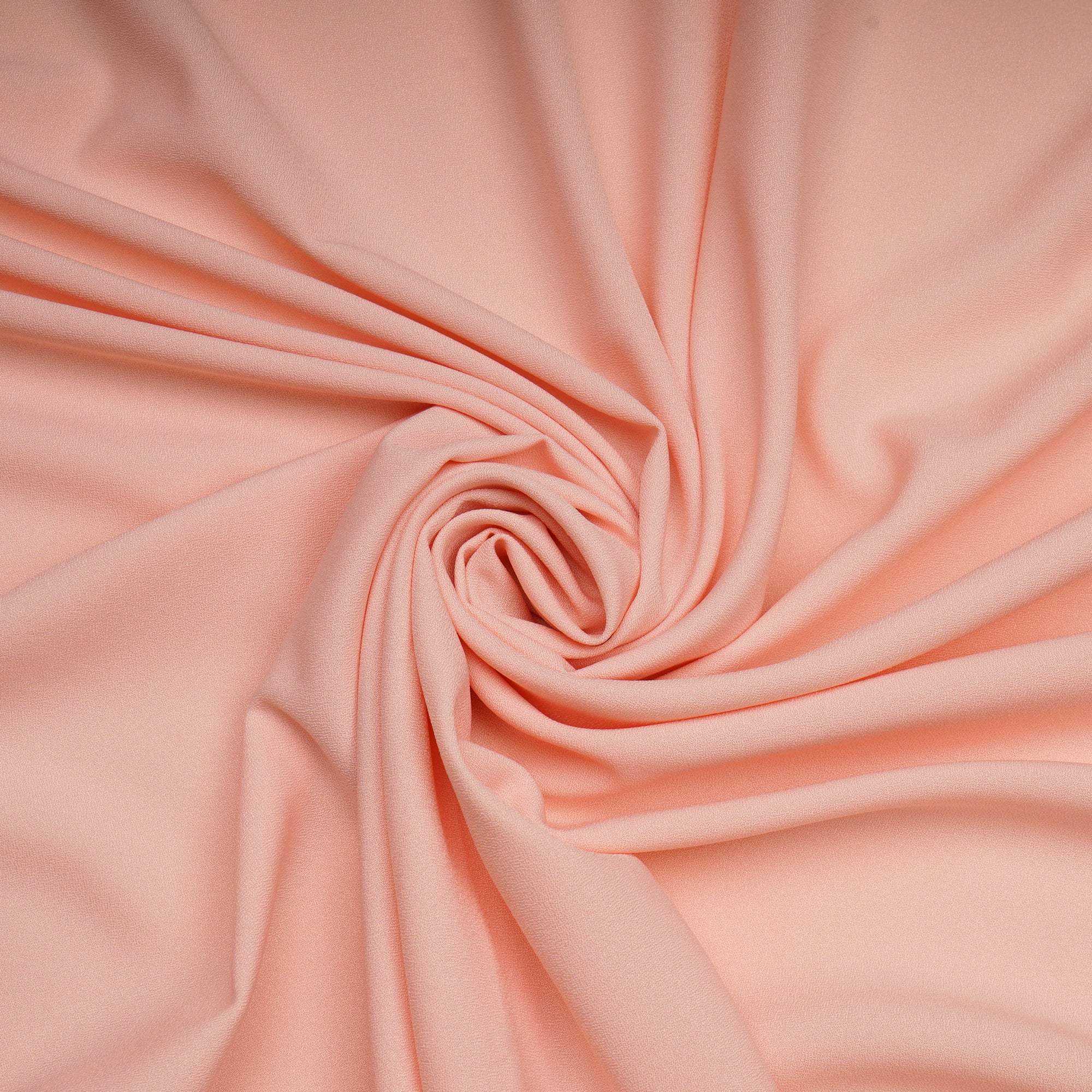 Peach Parfait Solid Dyed Imported Moss Crepe Fabric (60" Width)