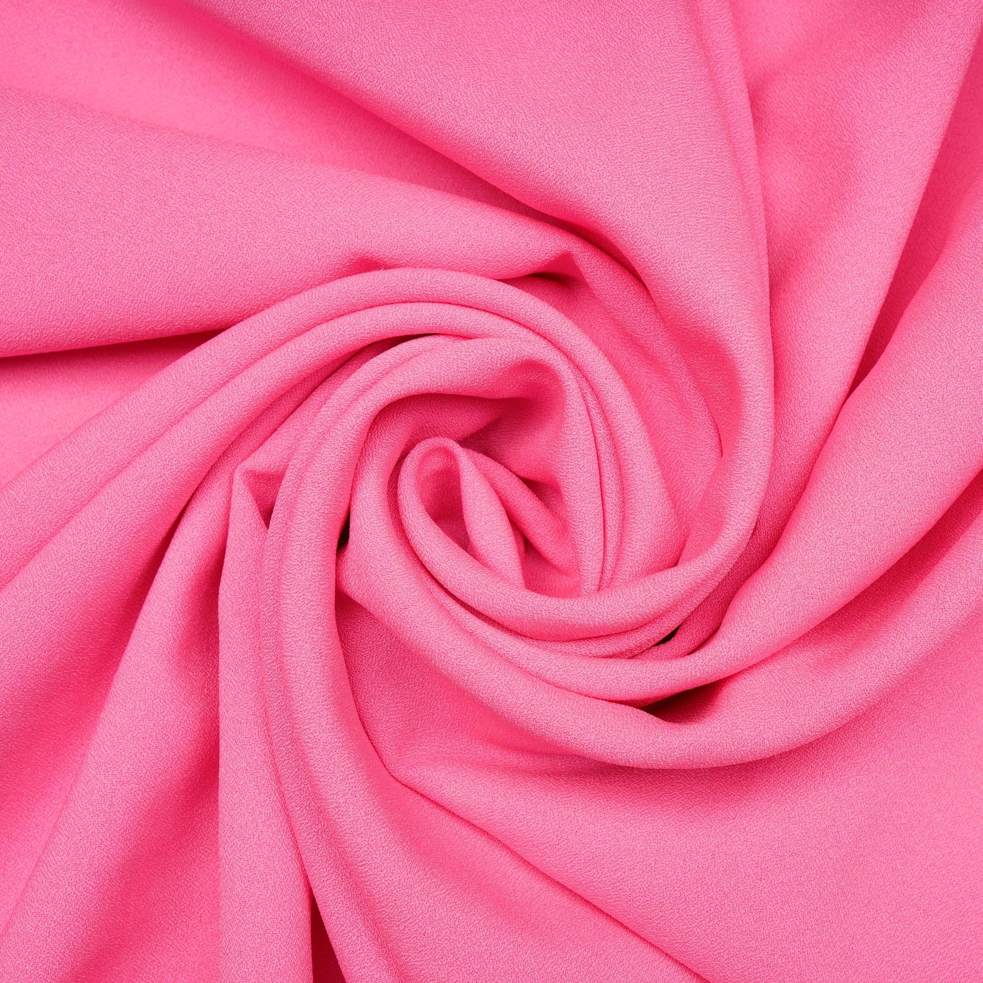 Neon Pink Solid Dyed Imported Moss Crepe Fabric (60" Width)