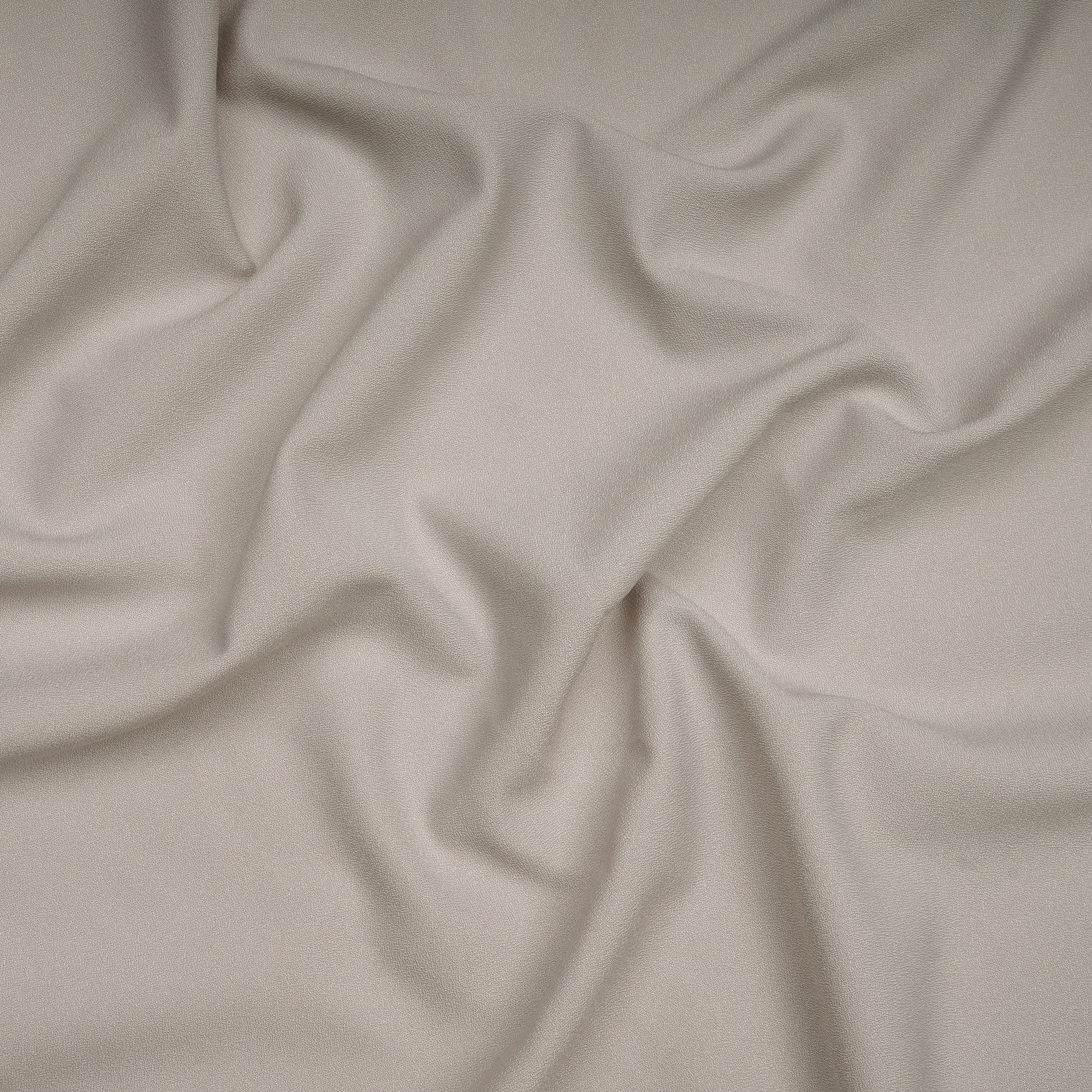 Light Grey Solid Dyed Imported Moss Crepe Fabric (60" Width)
