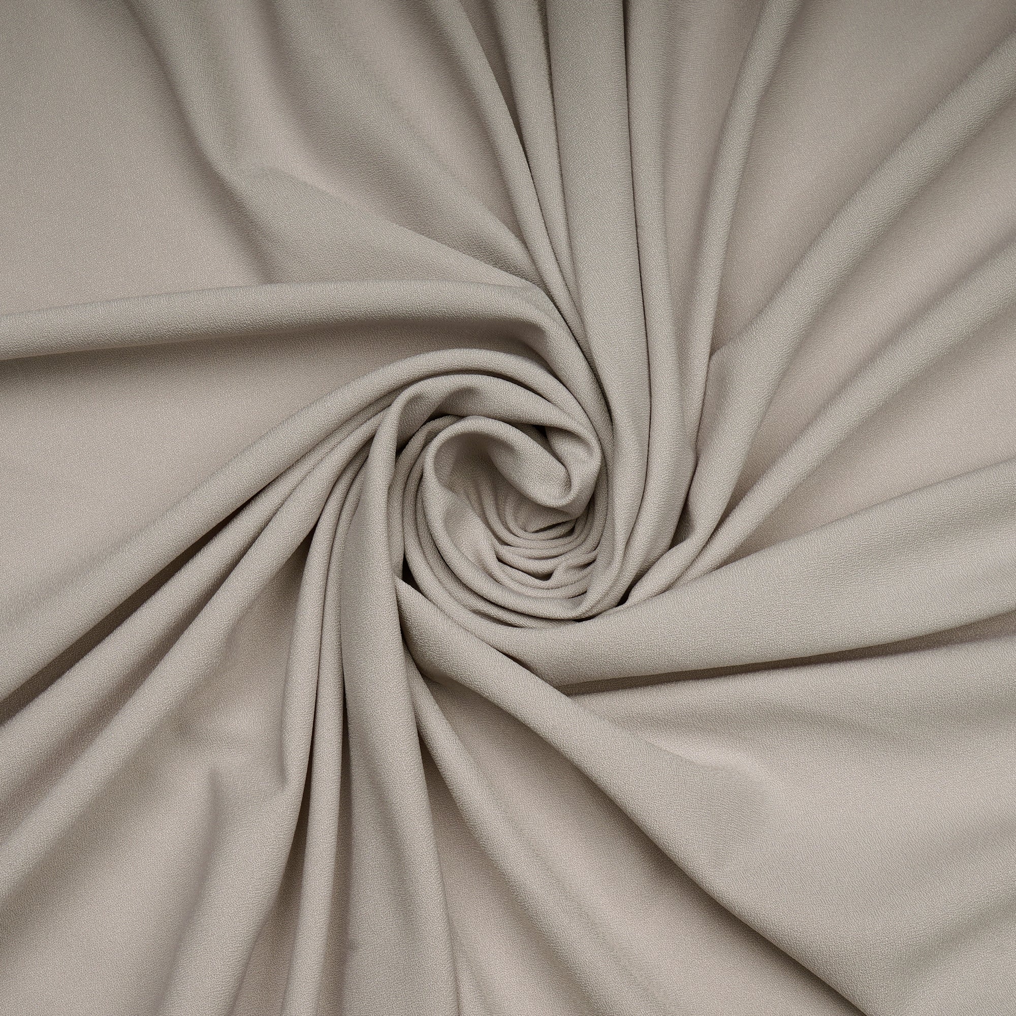Light Grey Solid Dyed Imported Moss Crepe Fabric (60" Width)