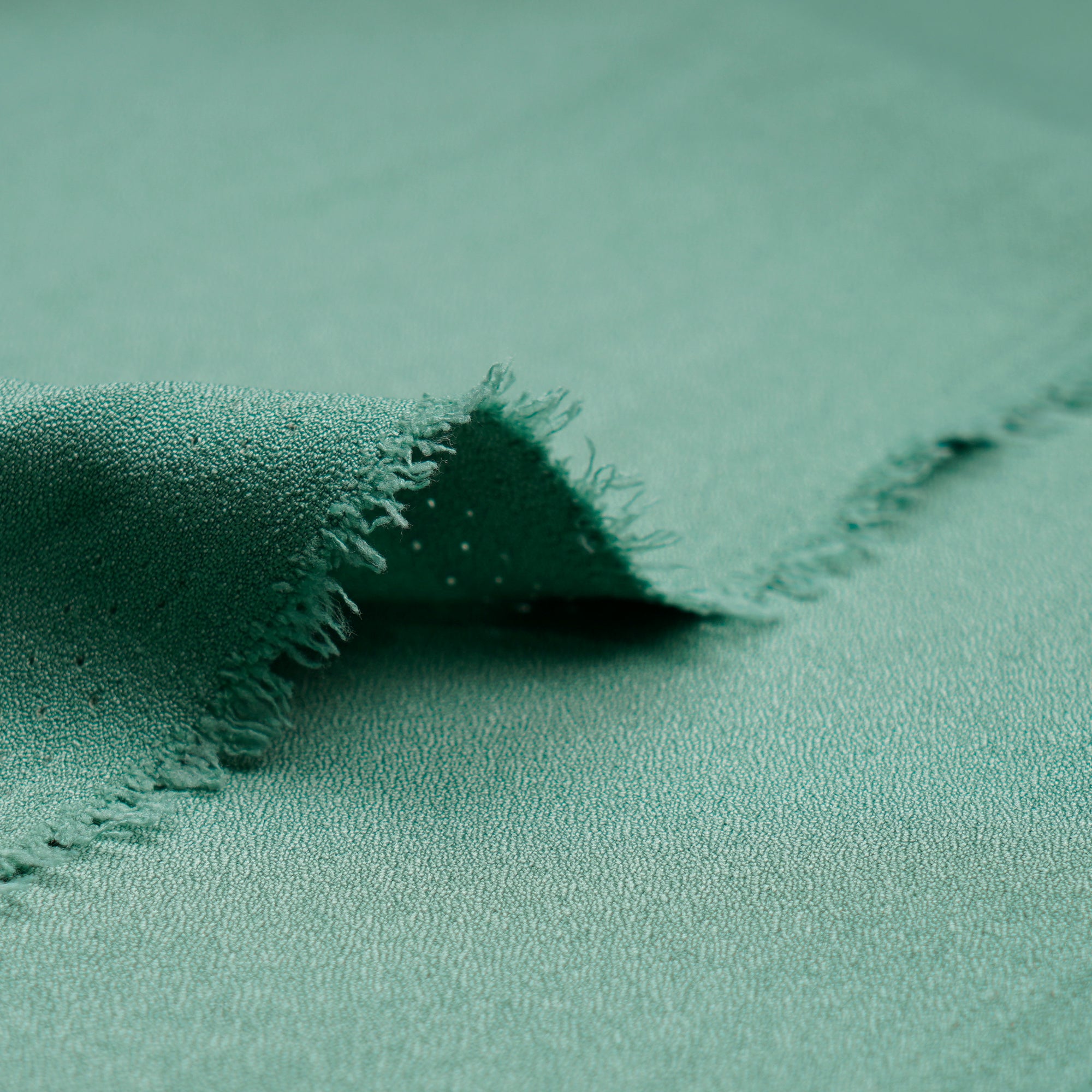 Winter Green Solid Dyed Imported Moss Crepe Fabric (60" Width)