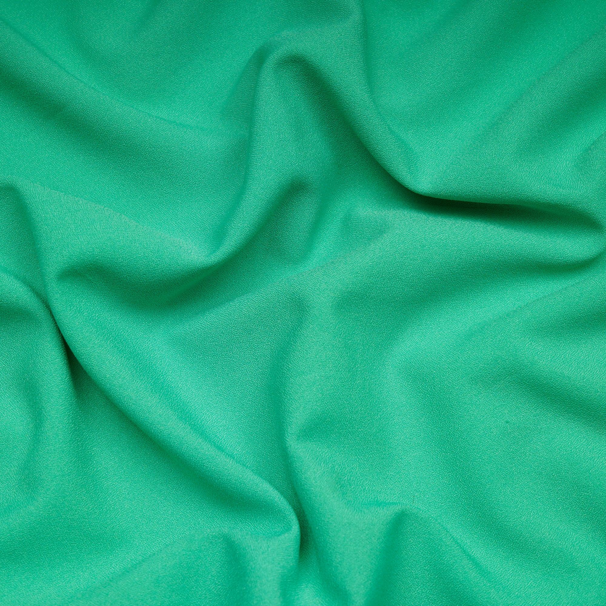 Irish Green Solid Dyed Imported Moss Crepe Fabric (60" Width)