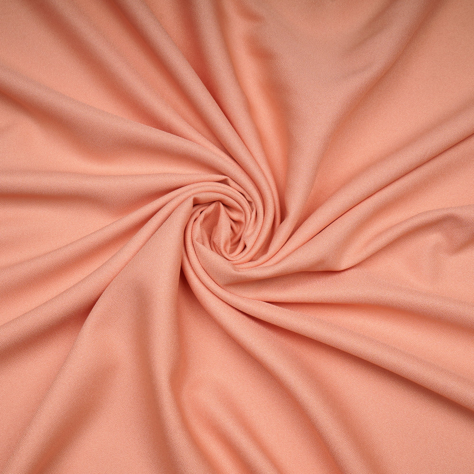 Peach Nectar Solid Dyed Imported Moss Crepe Fabric (60" Width)