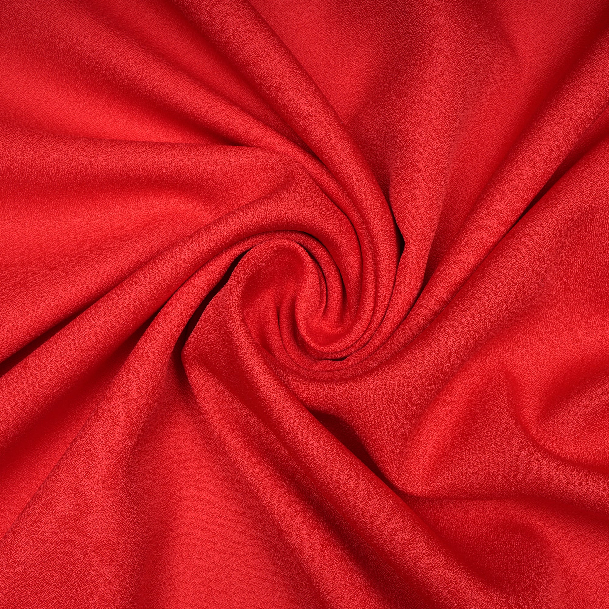Red Alert Solid Dyed Imported Amazon Moss Crepe Fabric (60" Width)