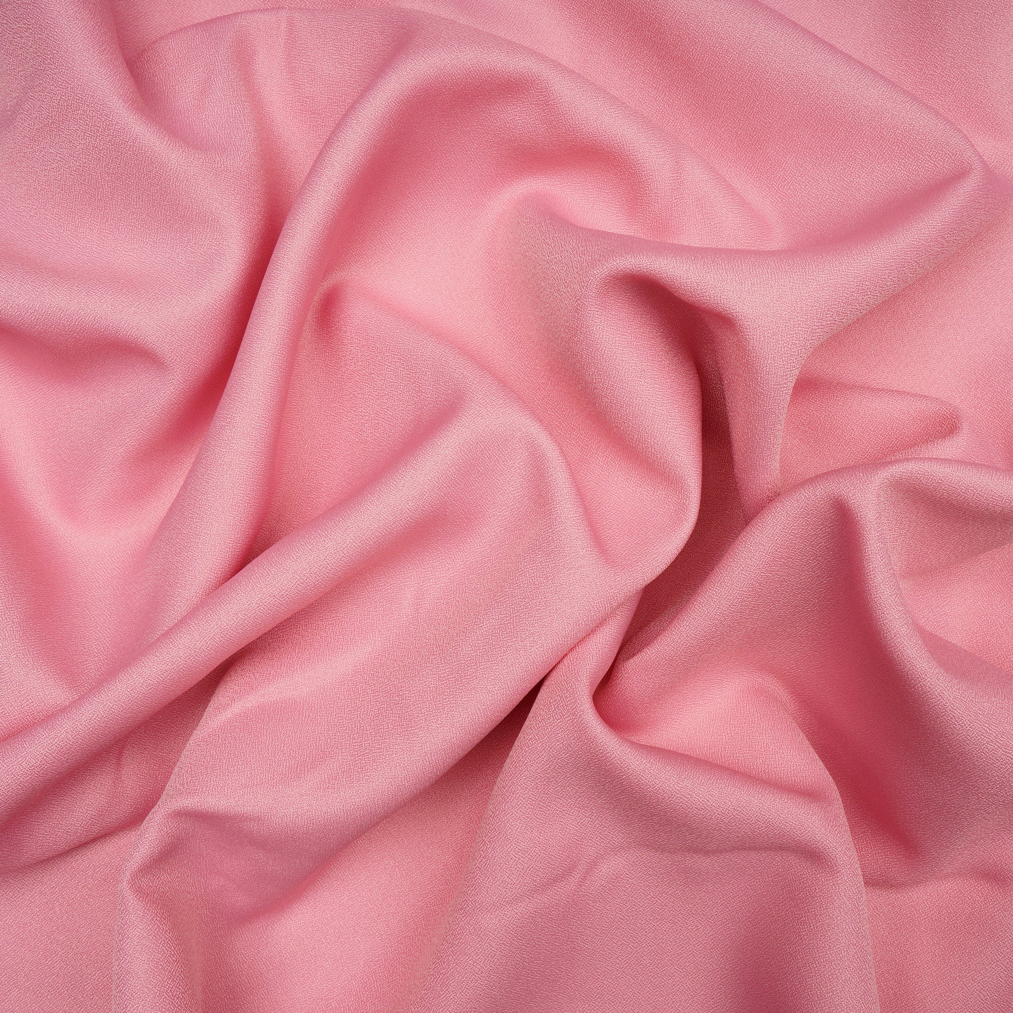 Geranium Pink Solid Dyed Imported Amazon Moss Crepe Fabric (60" Width)