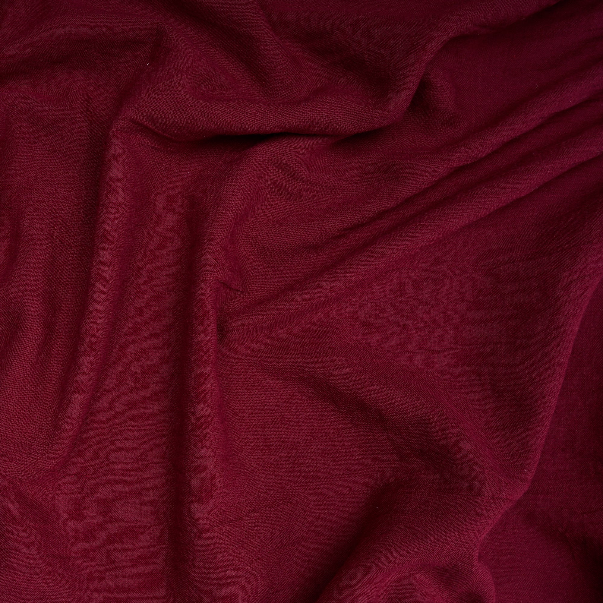 Maroon Solid Dyed Imported Ice Voile Fabric (60" Width)