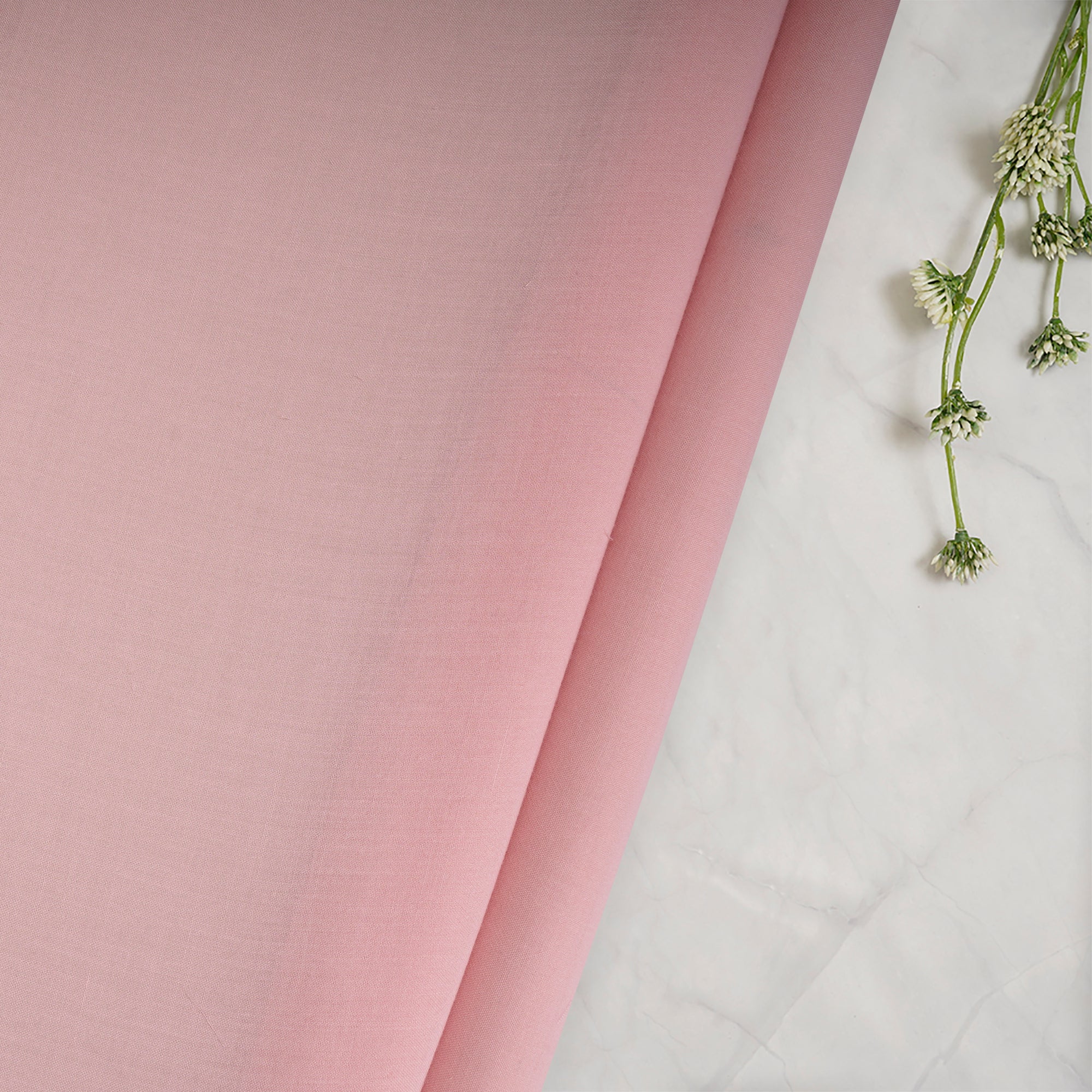 Impatiens Pink Solid Dyed Imported Ice Voile Fabric (60" Width)