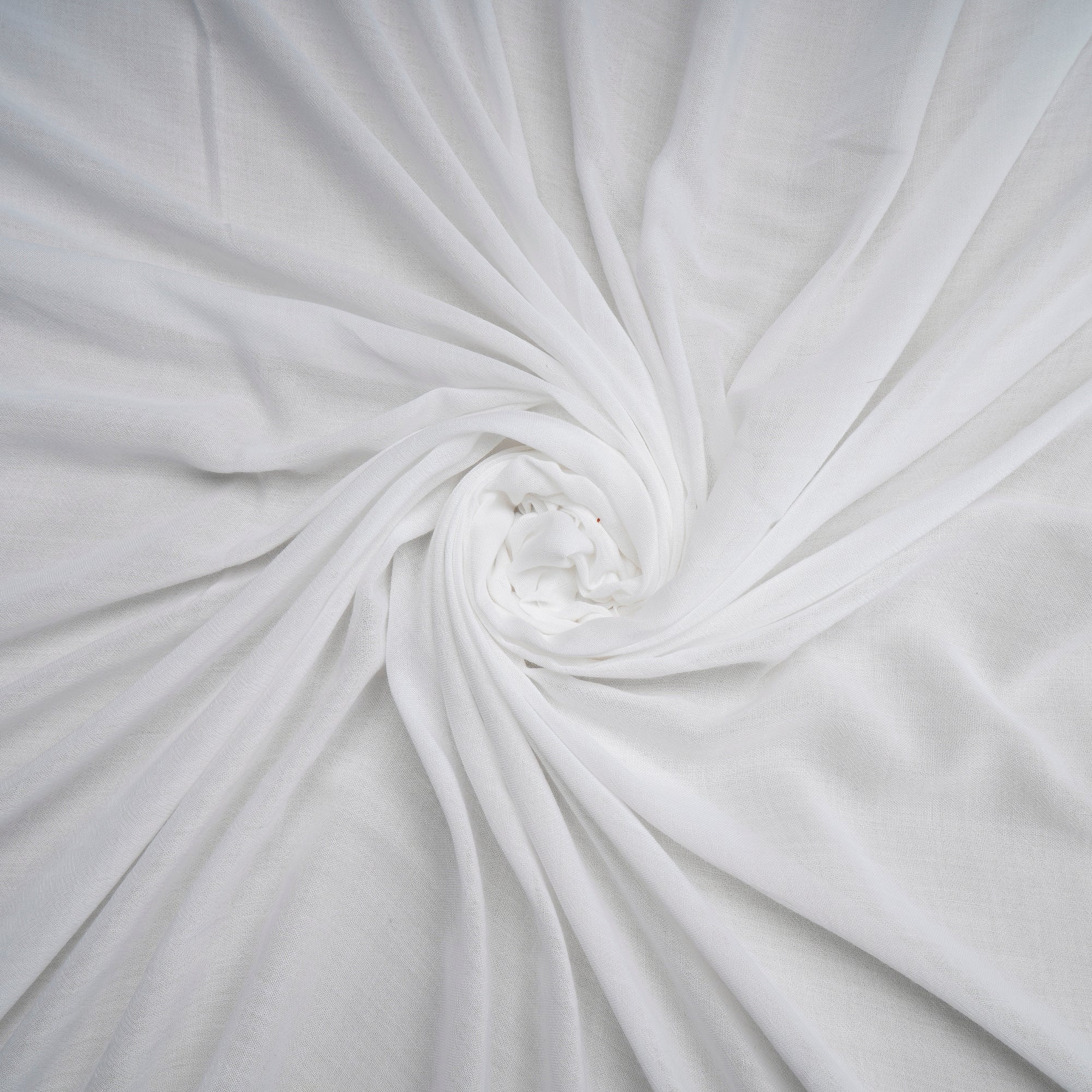 Off-White Solid Dyed Imported Ice Voile Fabric (60" Width)