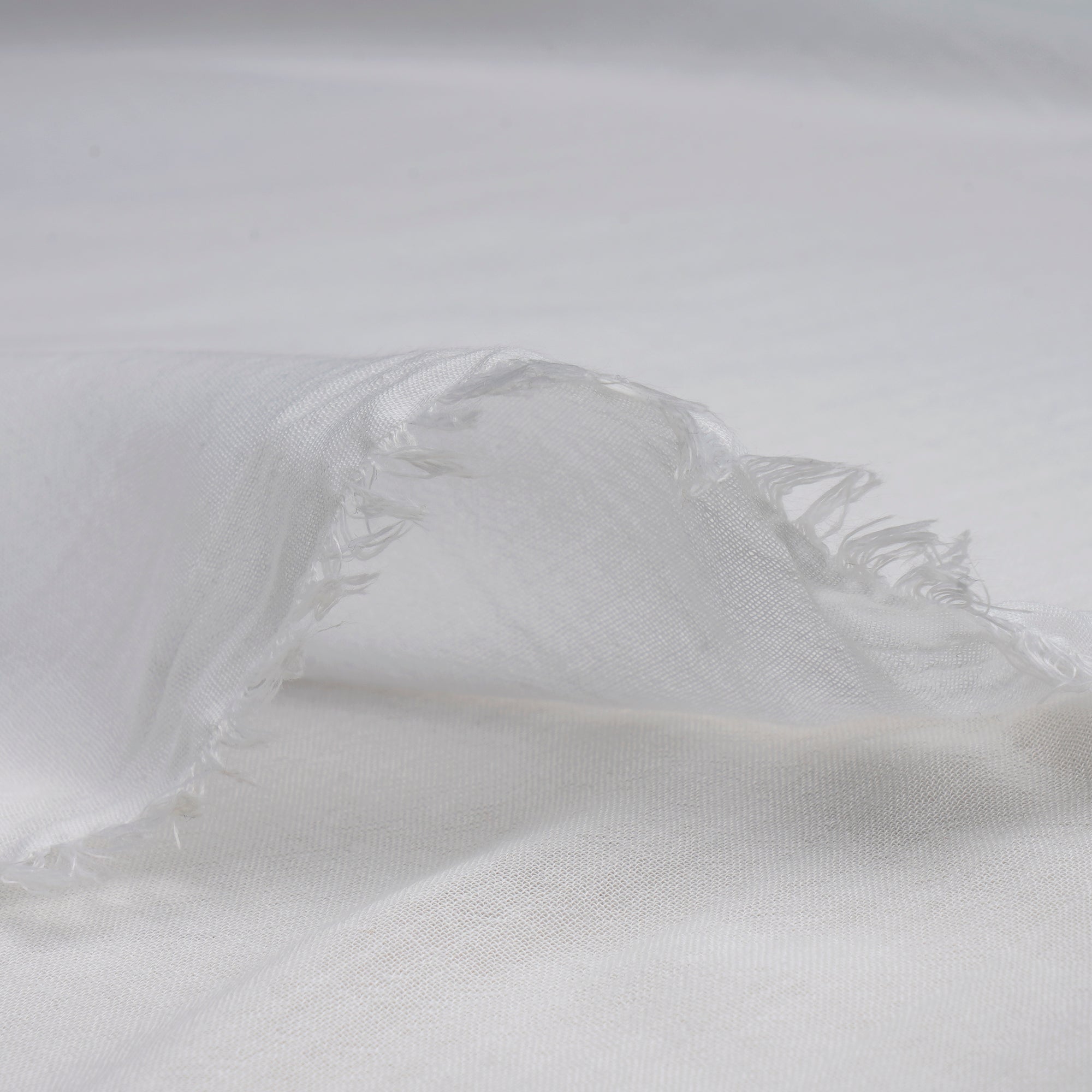 Off-White Solid Dyed Imported Ice Voile Fabric (60" Width)