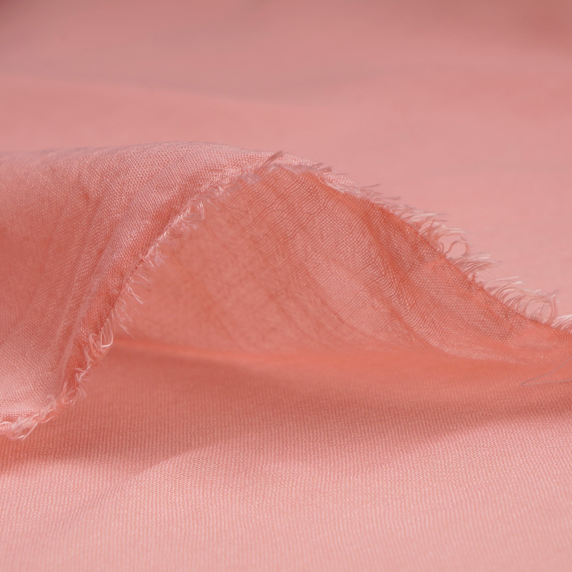 Peach Solid Dyed Imported Ice Voile Fabric (60" Width)