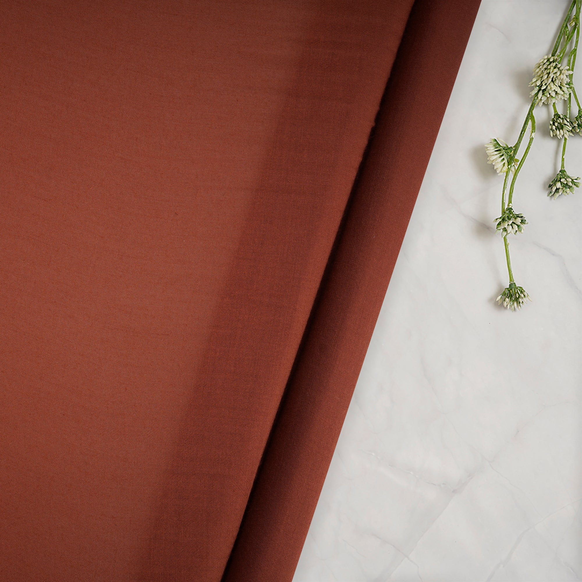 Brown Solid Dyed Imported Ice Voile Fabric (60" Width)