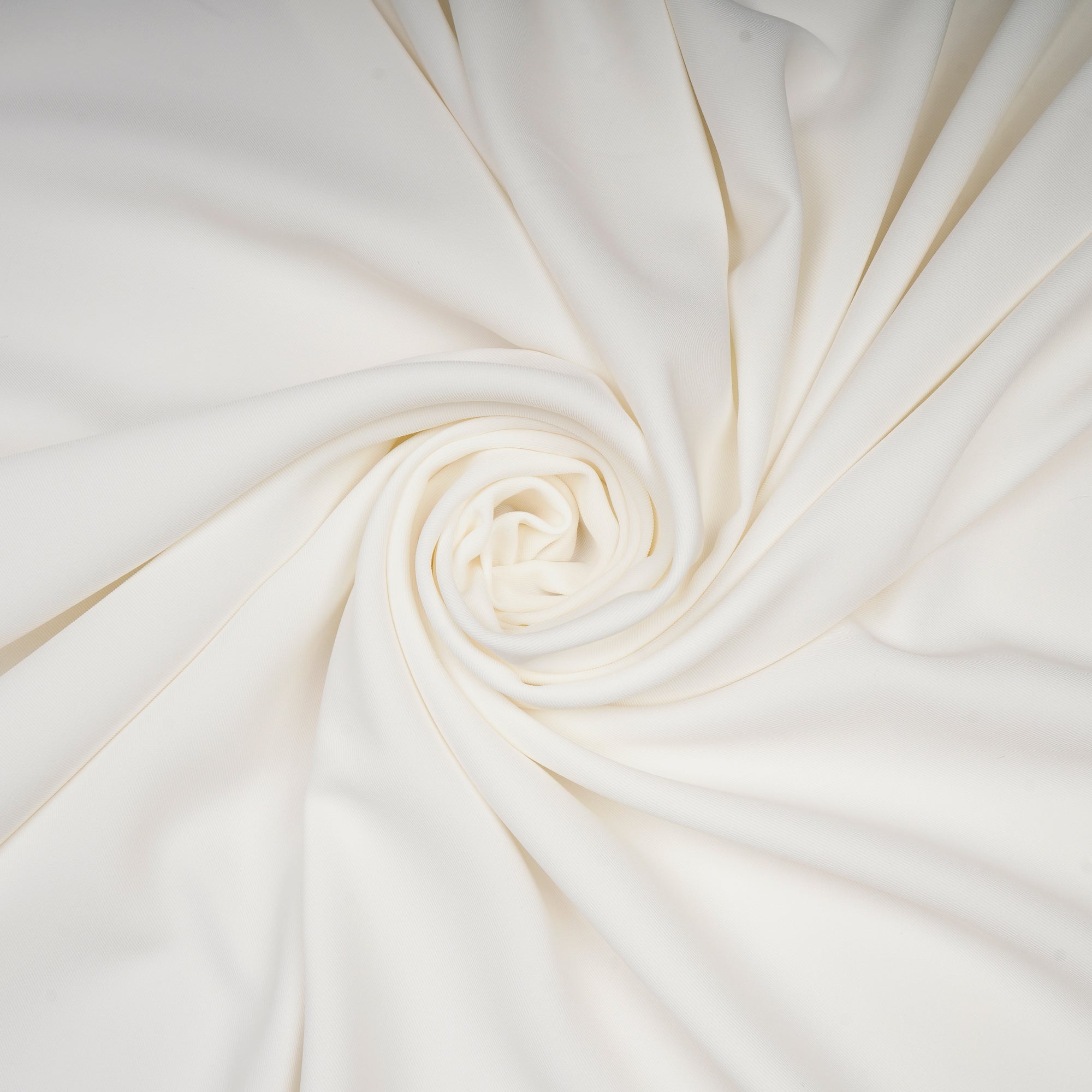 White Solid Dyed Imported British Twill Fabric (60" Width)