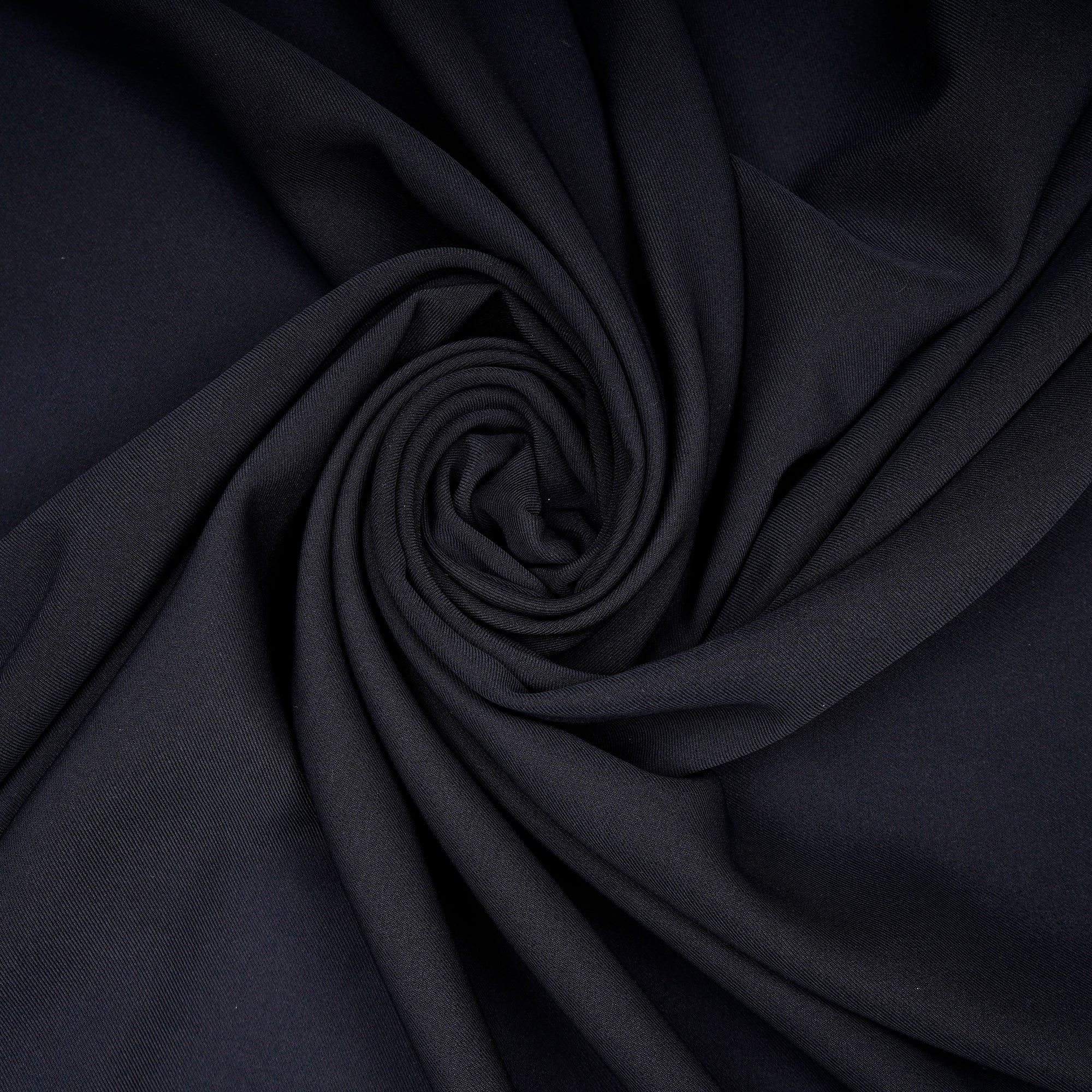 Black Solid Dyed Imported British Twill Fabric (60" Width)