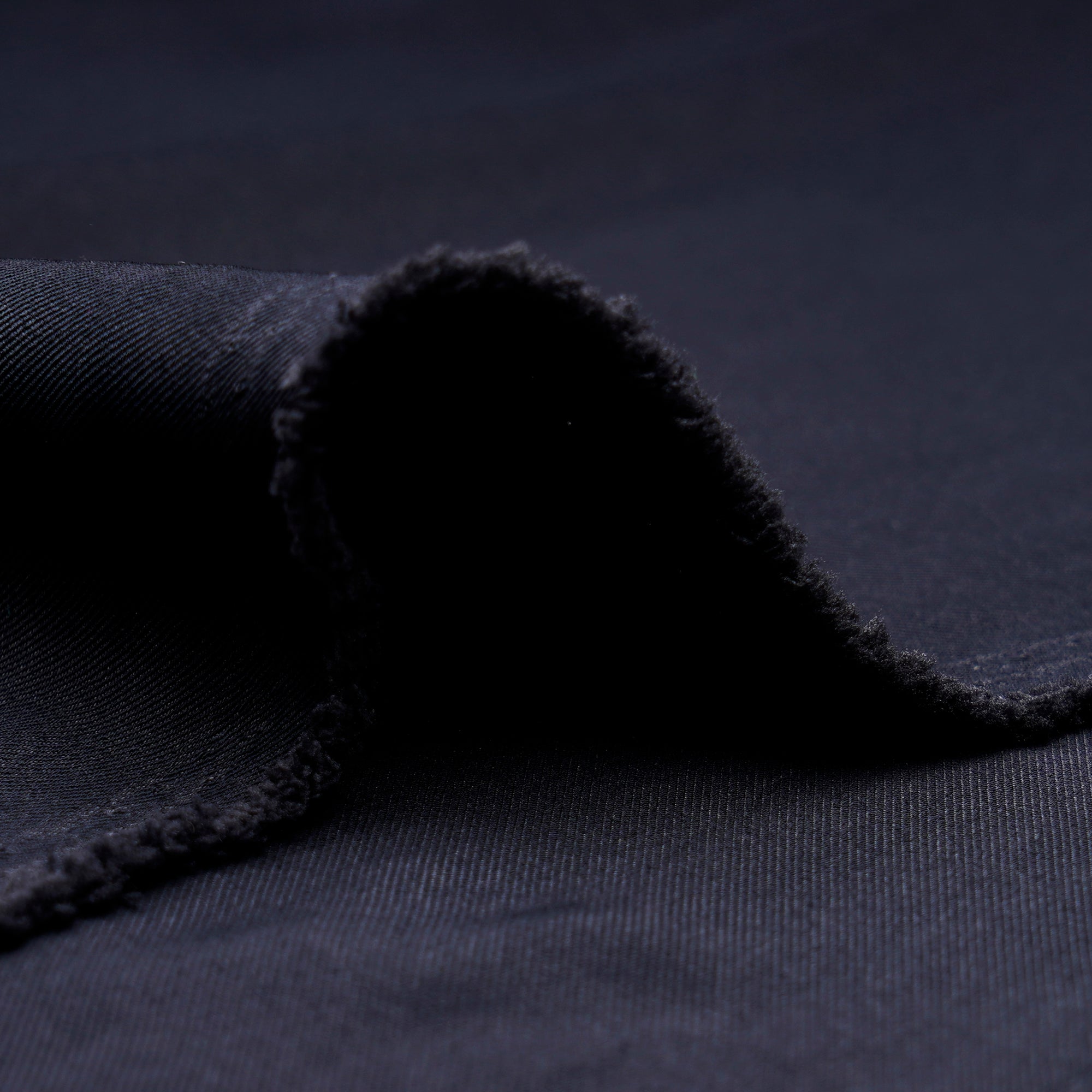 Black Solid Dyed Imported British Twill Fabric (60" Width)