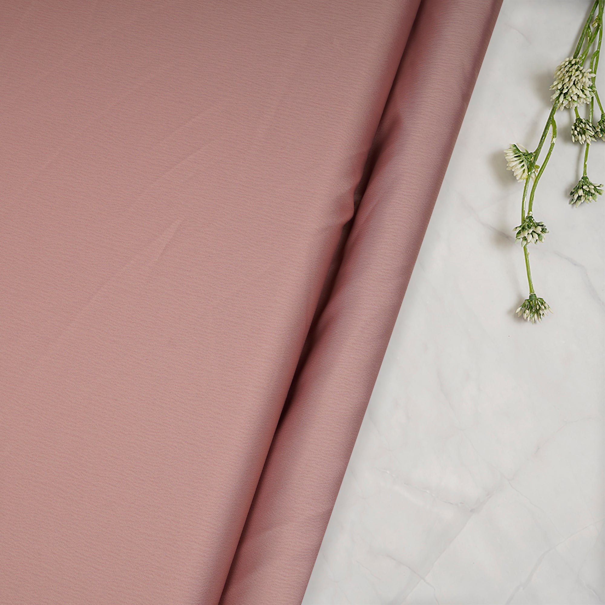 Mellow Rose Solid Dyed Imported Crunchy Satin Fabric (60" Width)