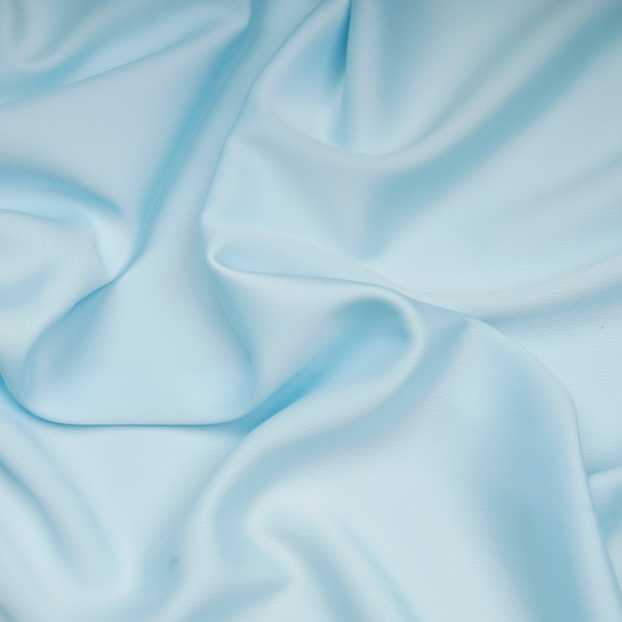 Ice Blue Solid Dyed Imported Crunchy Satin Fabric (60" Width)